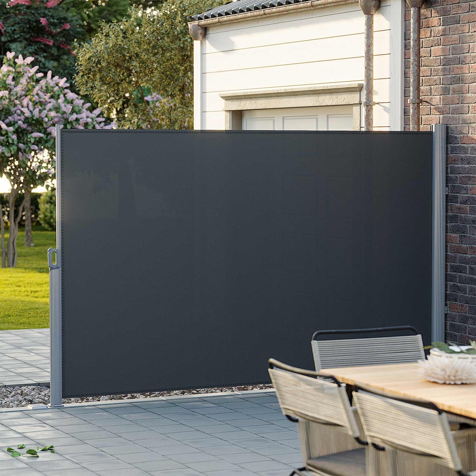 Bobbel Home Bobbel Home Zijluifel – Uittrekbaar – 200 x 400 cm – Privacy scherm – Grijs