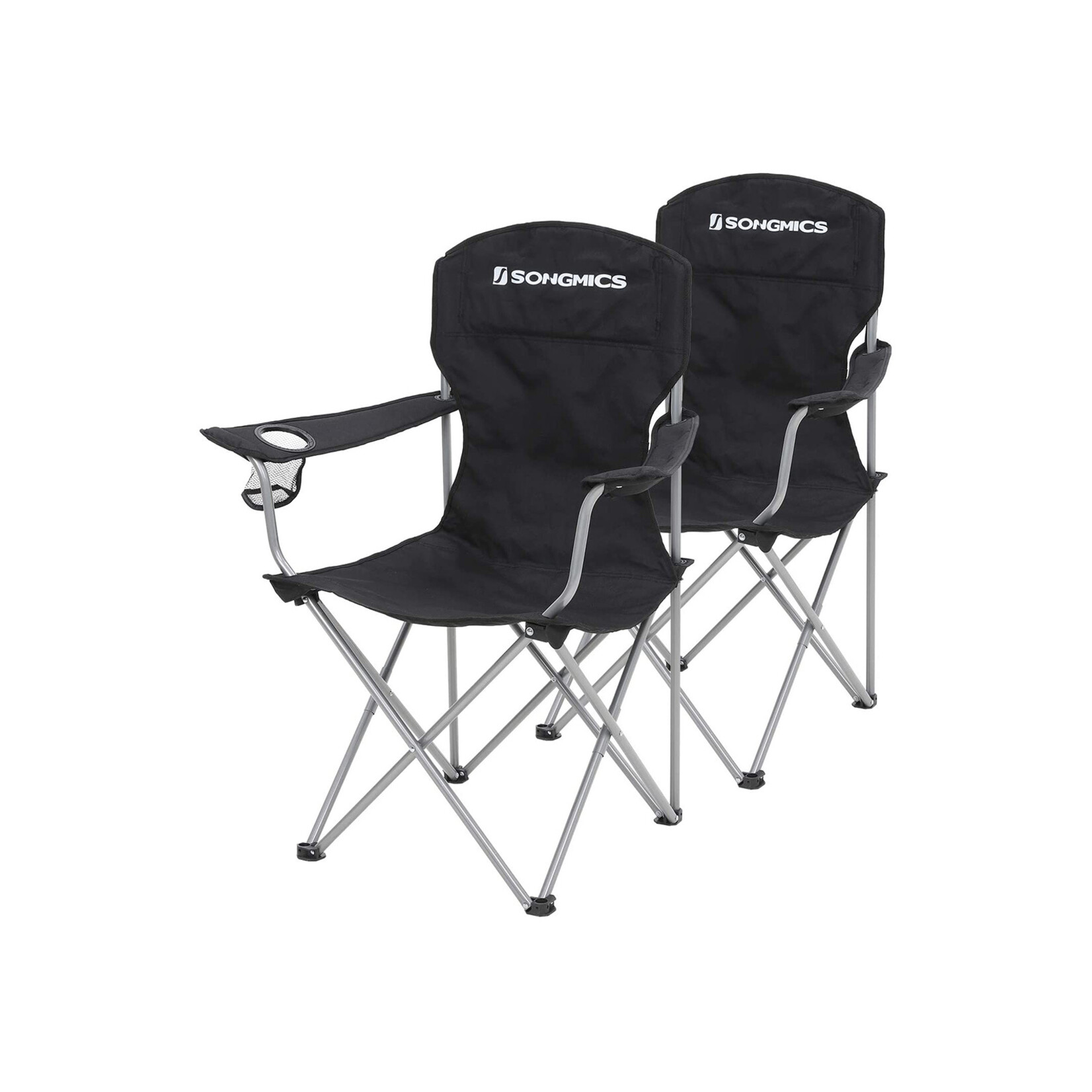 Bobbel Home Bobbel Home Camping Chair Set – 2 Pieces – Foldable – Black