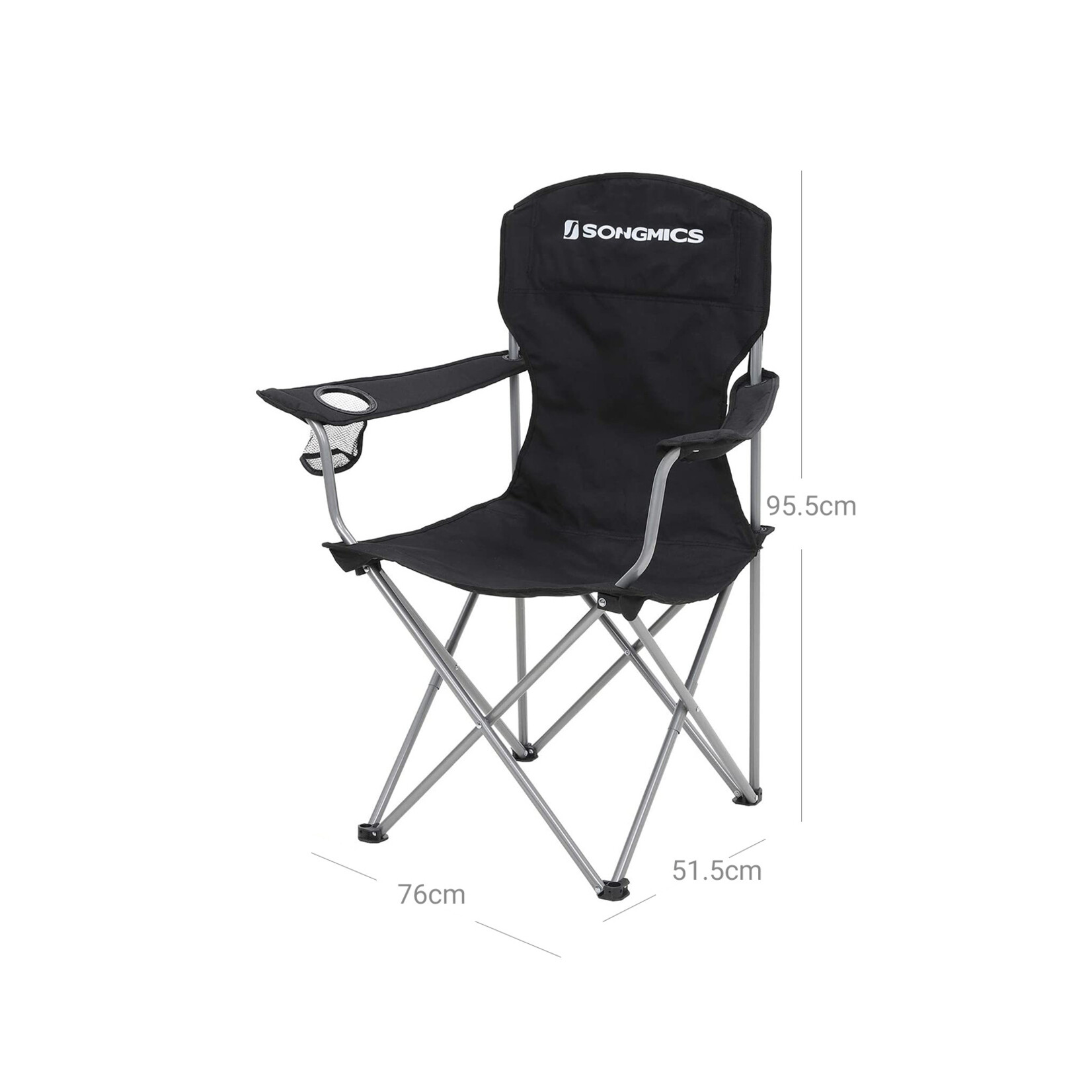 Bobbel Home Bobbel Home Campingstoel Set – 2 Stuks – Opvouwbaar – Zwart