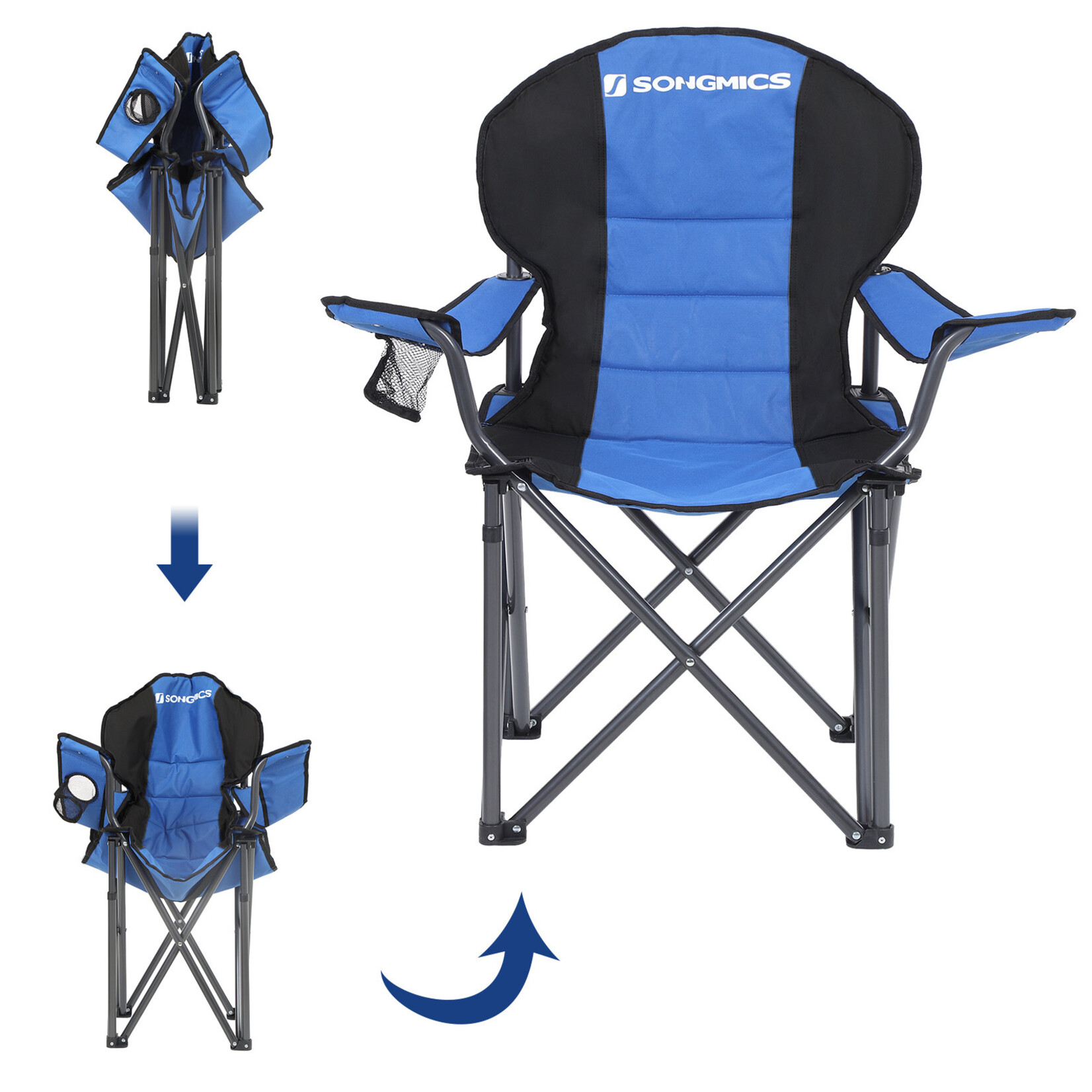 Bobbel Home Bobbel Home Camping Chair XL – Foldable – 250 kg – Blue