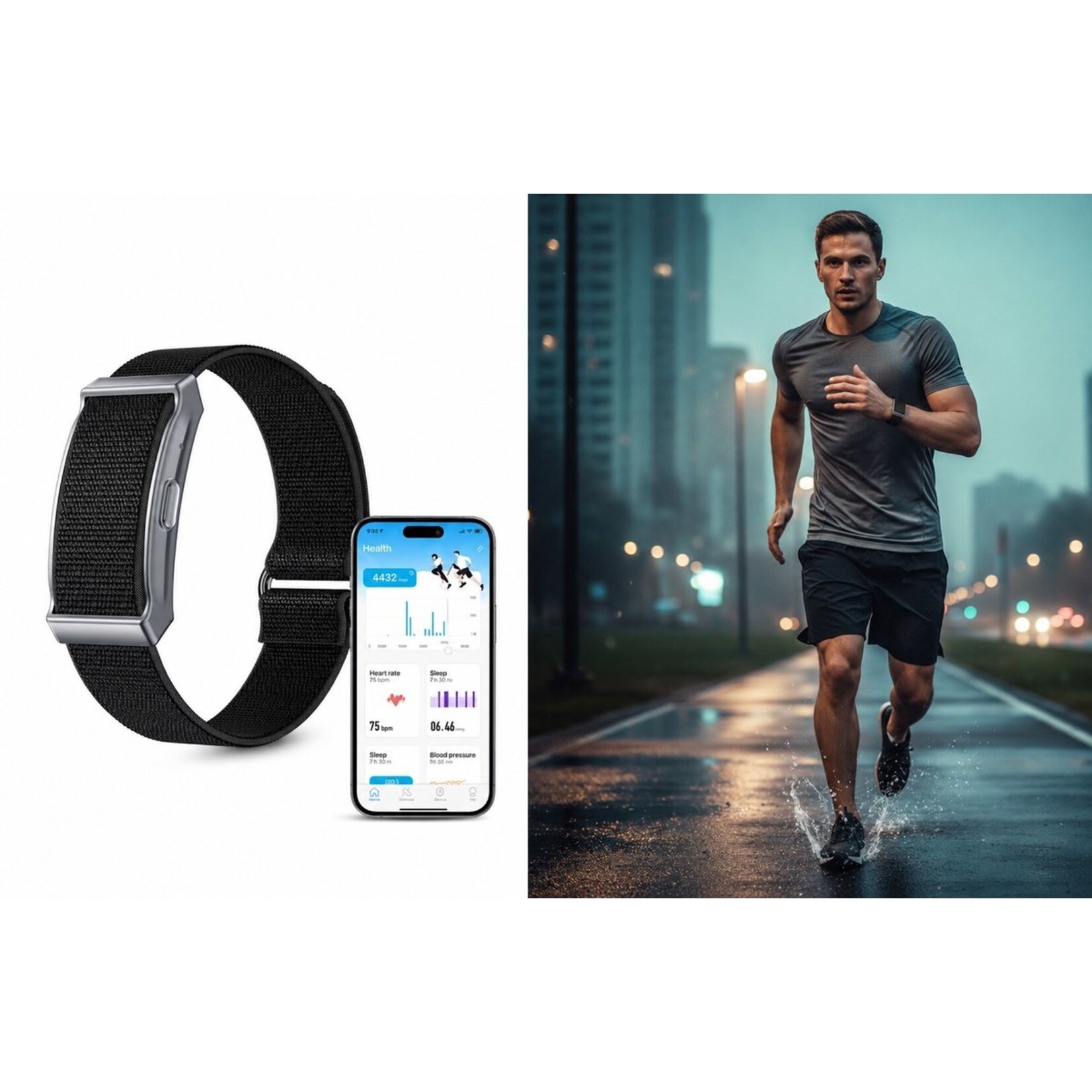 Parya Dutch Wanted 2025 Screenless Fitness Wristband – GPS Tracker, Pedometer & Sleep Monitor