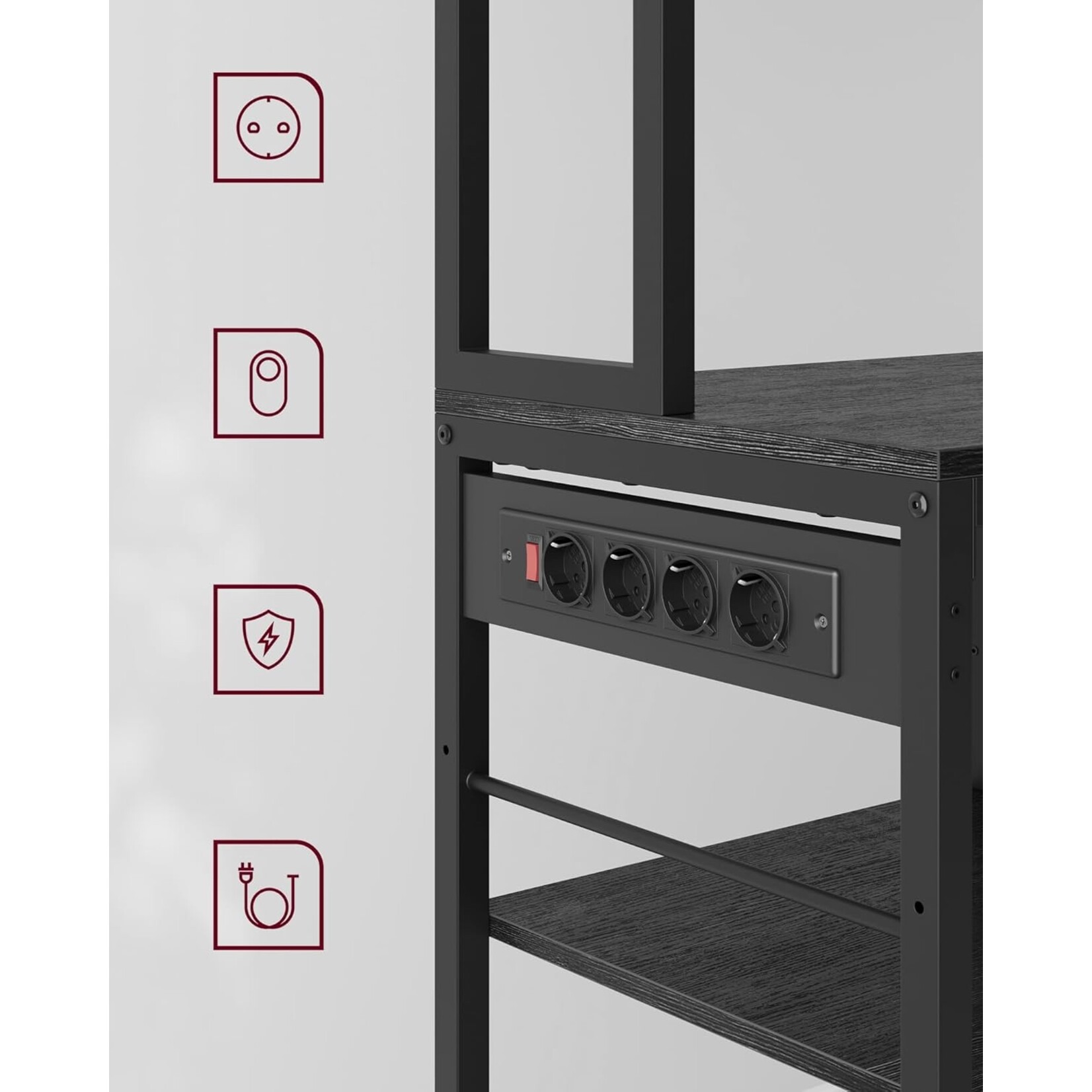 Bobbel Home koffie meubel Zwart - koffiecorner meubel - koffiebar - koffiehoek - koffiehoekje inrichting - koffie corner organizer