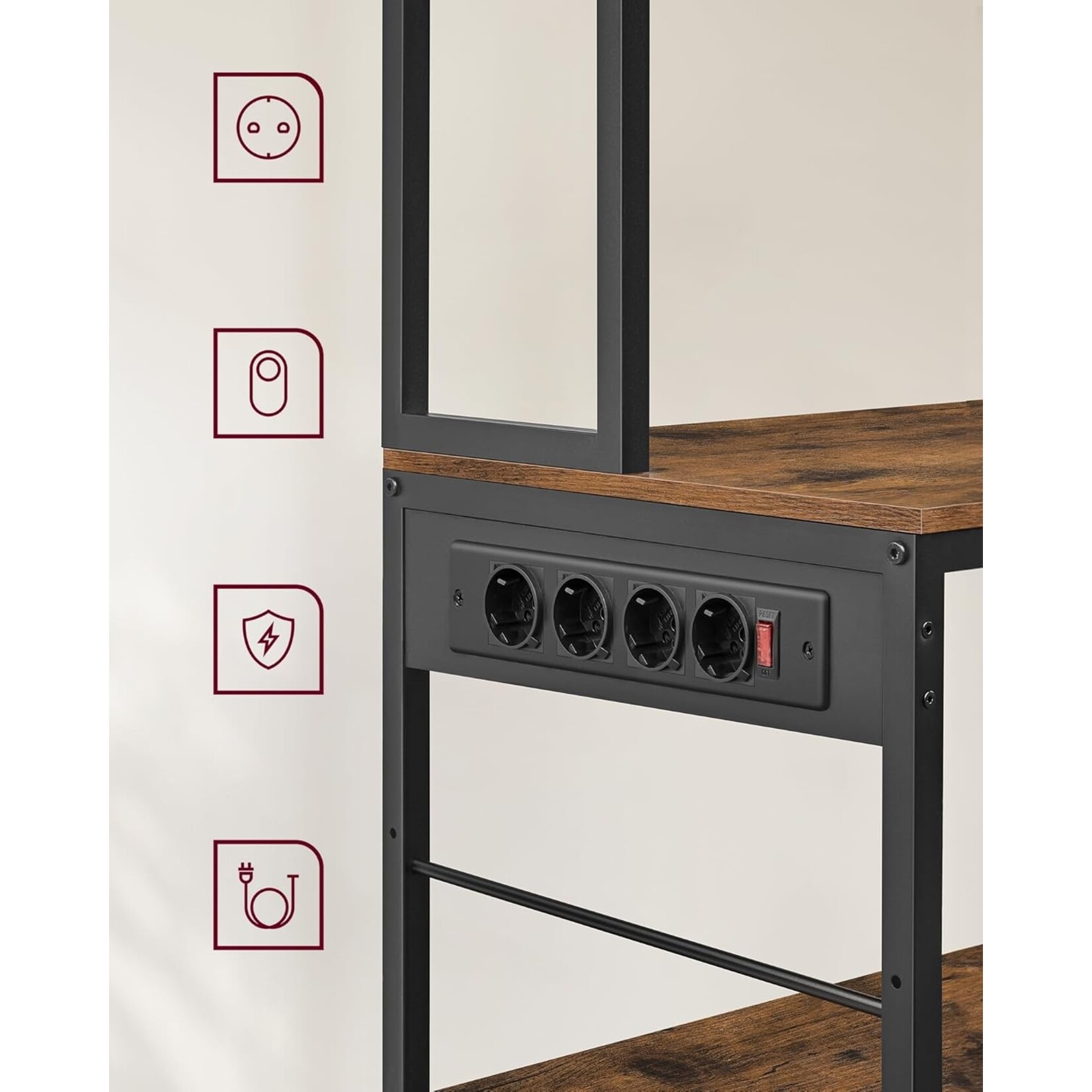 Bobbel Home coffee cabinet vintage brown - coffee corner cabinet - coffee bar - coffee corner - coffee corner design - coffee corner organiser