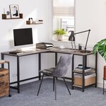 Bobbel Home Corner Desk – L-shaped Desk – 138x138 cm – Computer Desk – Grey Black