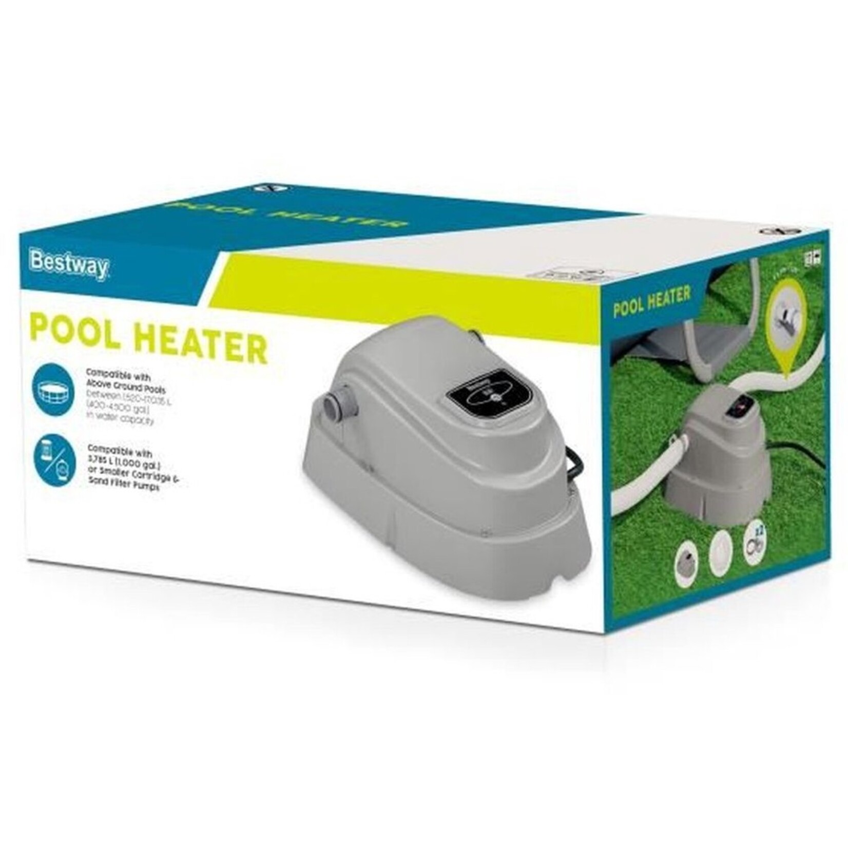 Bobbel Home Bestway Elektrische Zwembadverwarmer Tot 3.7 M³ Grijs - Pool heater