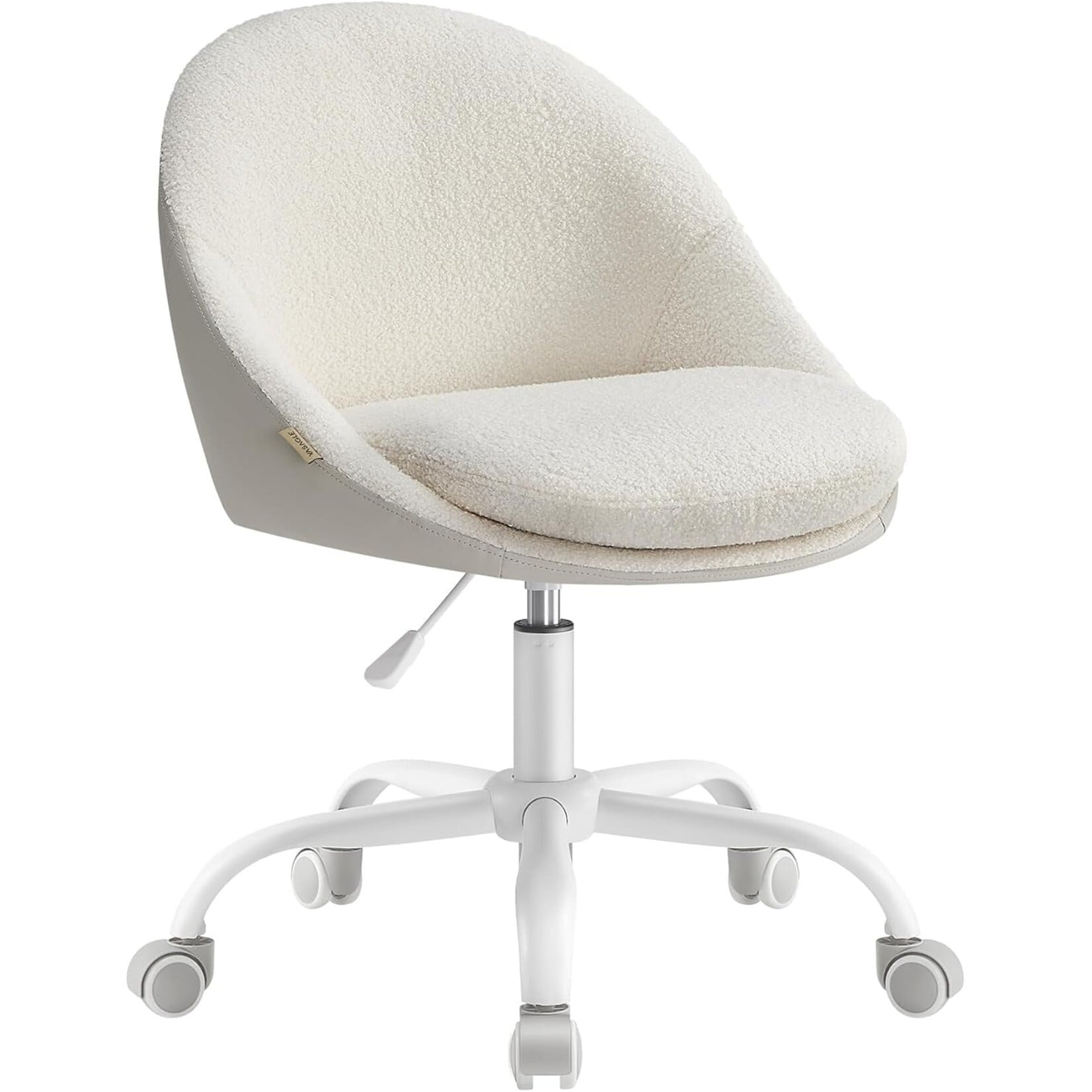 Bobbel Home Bobbel Home Verstelbare Bureaustoel Kaptafelstoel Sherpa Comfort Beige-Wit