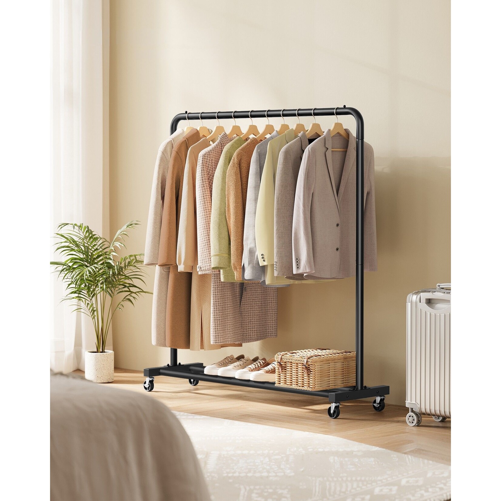 Bobbel Home Bobbel Home Clothes Rack on Wheels – Garment Rack – Metal – 110 cm – Black