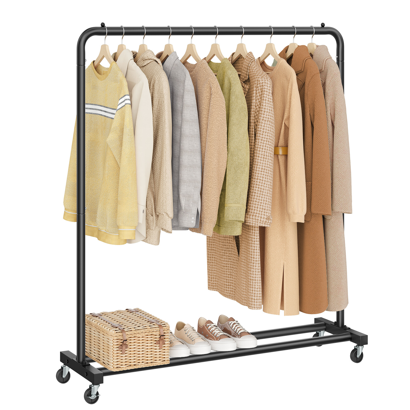 Bobbel Home Bobbel Home Clothes Rack on Wheels – Garment Rack – Metal – 110 cm – Black