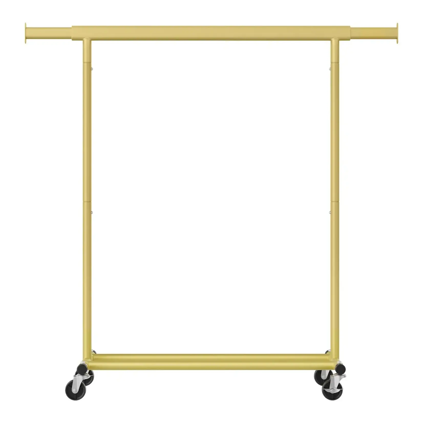 Bobbel Home Bobbel Home Kledingrek – Uitschuifbaar – Op Wielen – Metaal – 132 cm – Goud