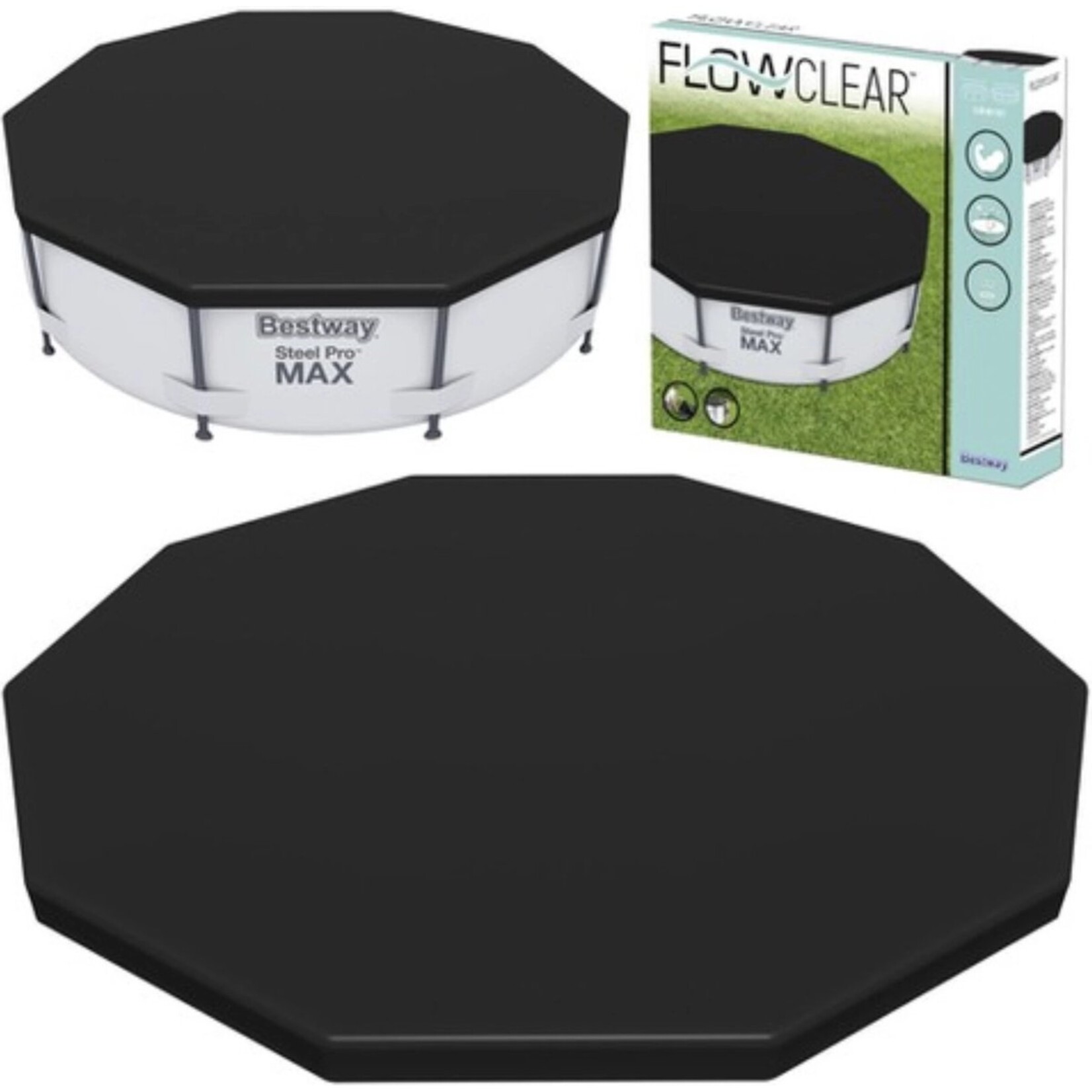 Bestway Best Way Zwembad Afdekzeil Rond - Diameter 305 cm - Geschikt voor Stalen Frame Zwembaden