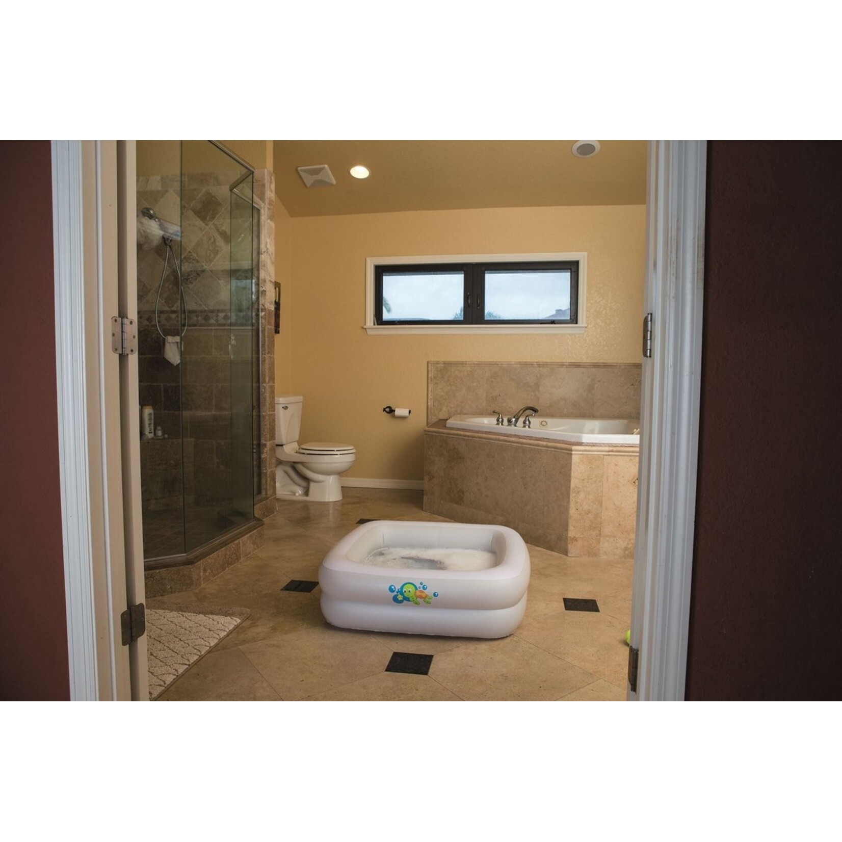 Bobbel Home Bestway - Babyzwembad met Opblaasbare Bodem - 86 x 86 x 25 cm