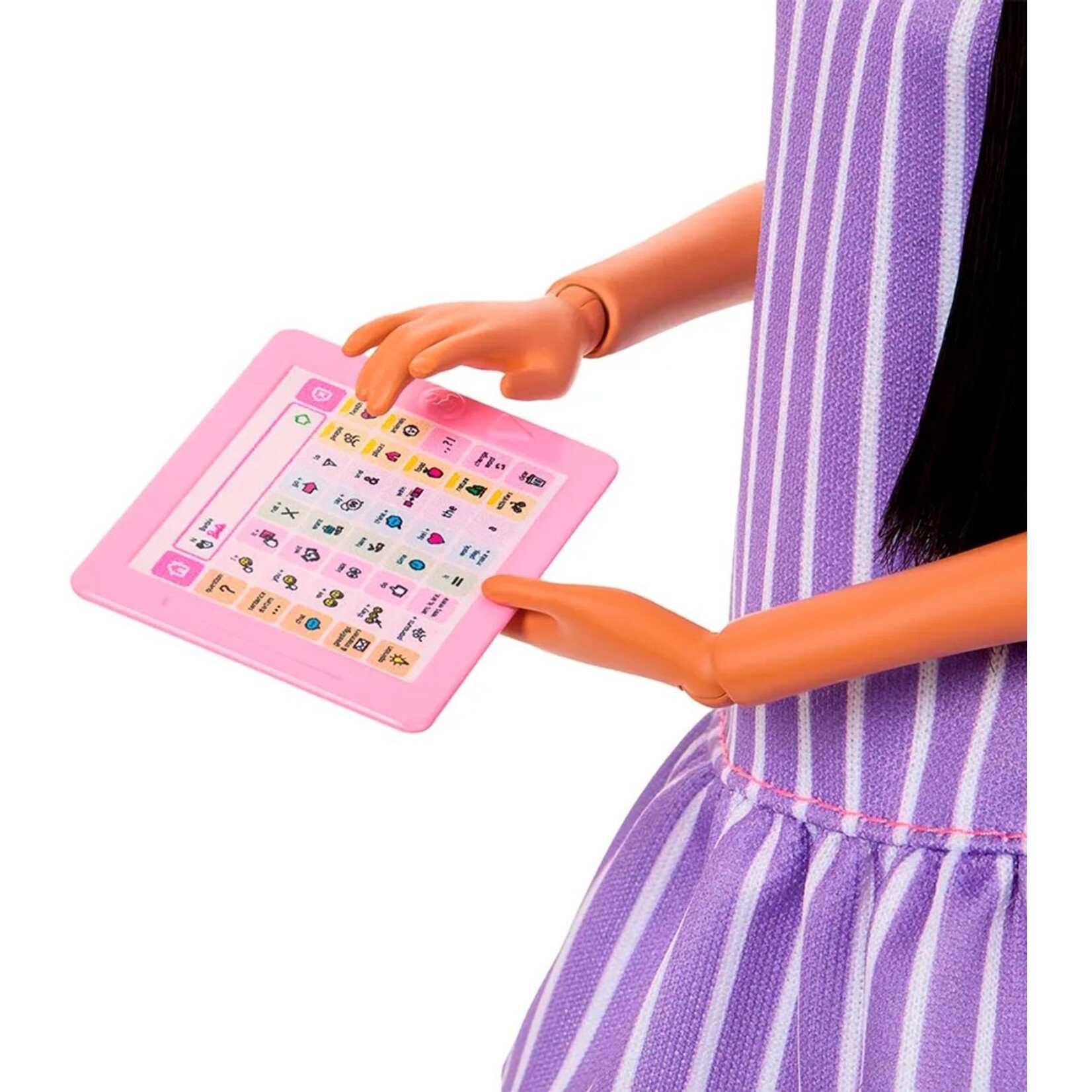 Barbie Barbie Fashionistas Pop met Autisme - Modepop met Fidgetspinner, Koptelefoon en Tablet - Vanaf 3 Jaar