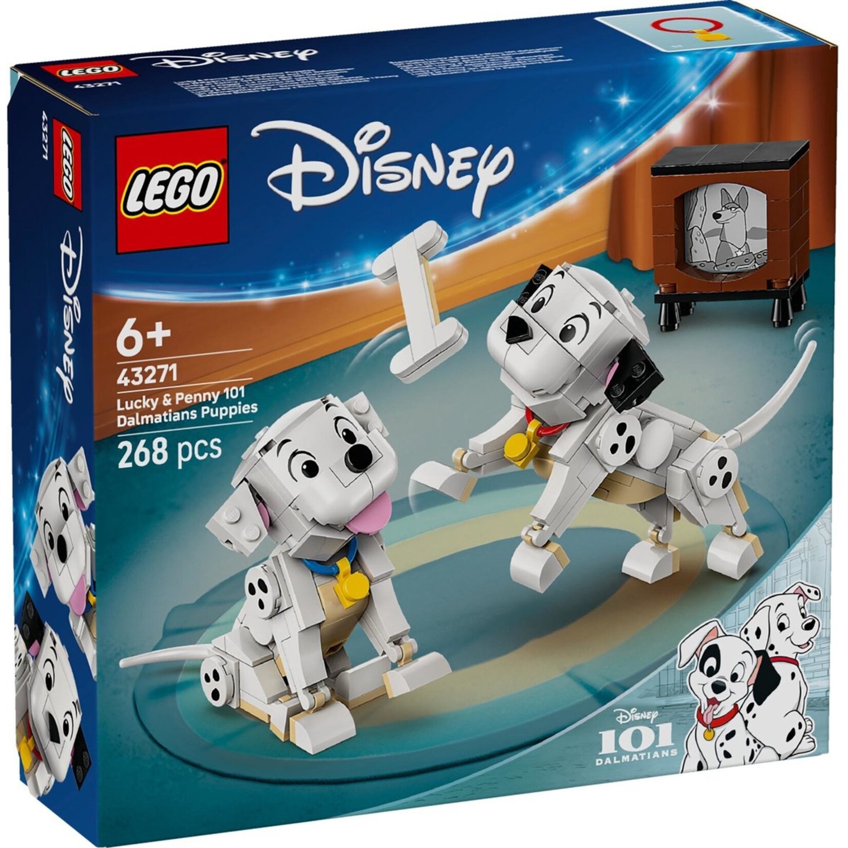 LEGO LEGO Disney Lucky and Penny from 101 Dalmatians - Building Set with 2 Posable Puppies - Ages 6+ - 43271