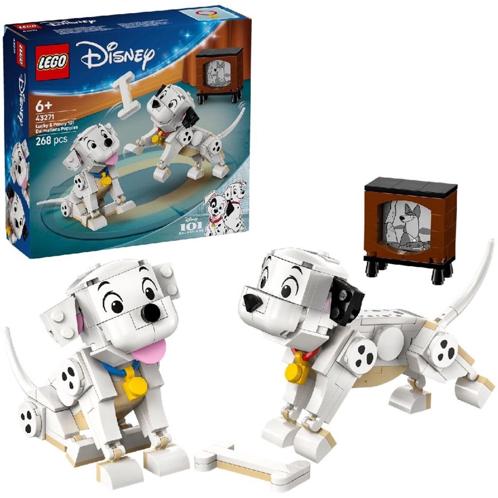 LEGO LEGO Disney Lucky and Penny from 101 Dalmatians - Building Set with 2 Posable Puppies - Ages 6+ - 43271