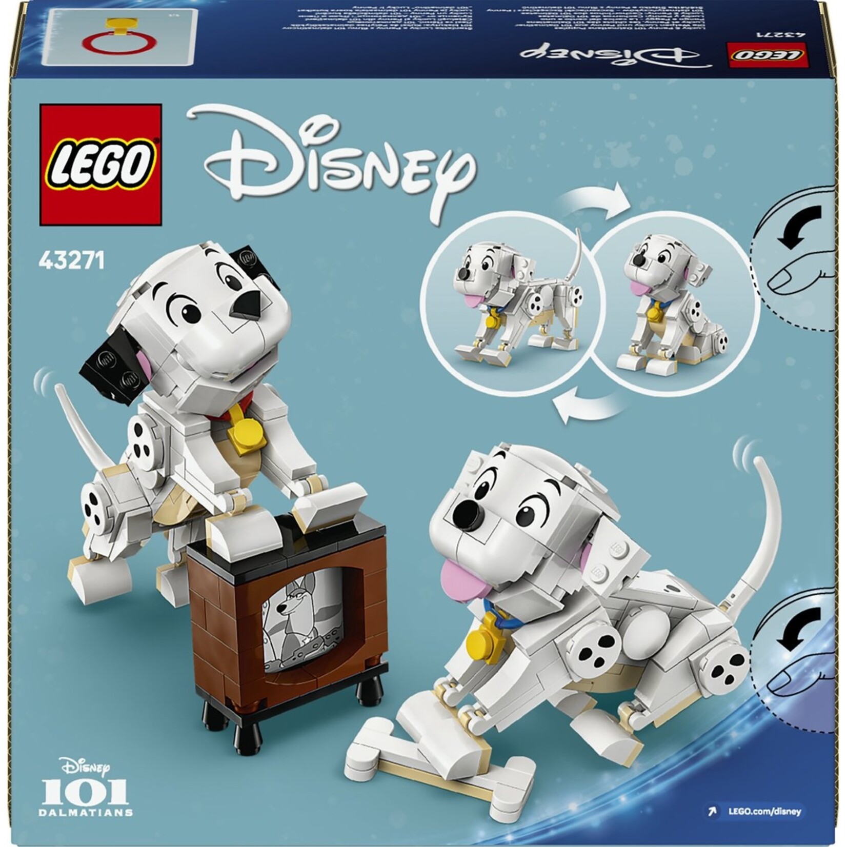 LEGO LEGO Disney Lucky en Penny uit 101 Dalmatiërs - Bouwset met 2 Poseerbare Puppy's - Vanaf 6 Jaar - 43271