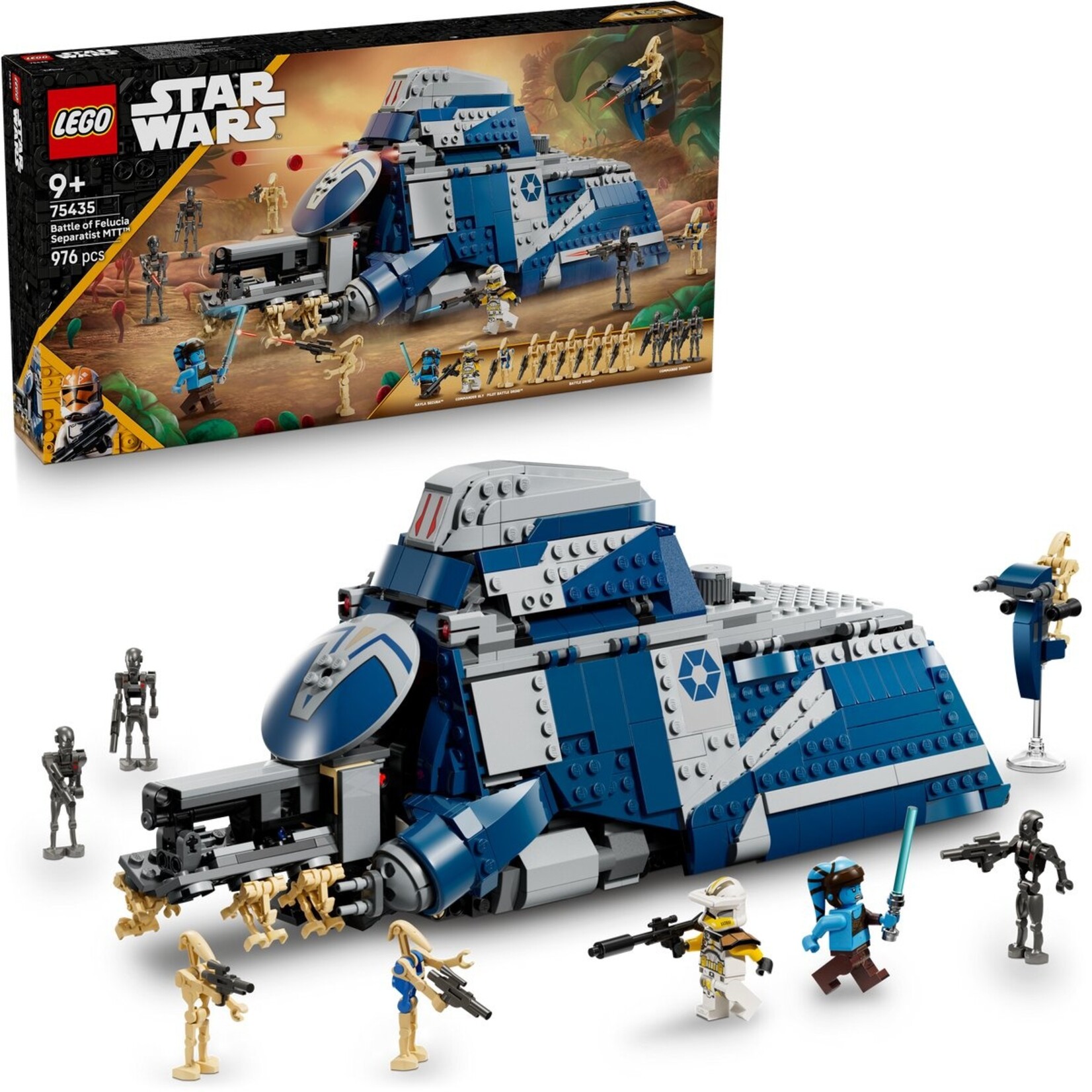 LEGO LEGO Star Wars The Clone Wars Slag om Felucia Separatist MTT - Bouwset met 12 Figuren - Vanaf 9 Jaar - 75435