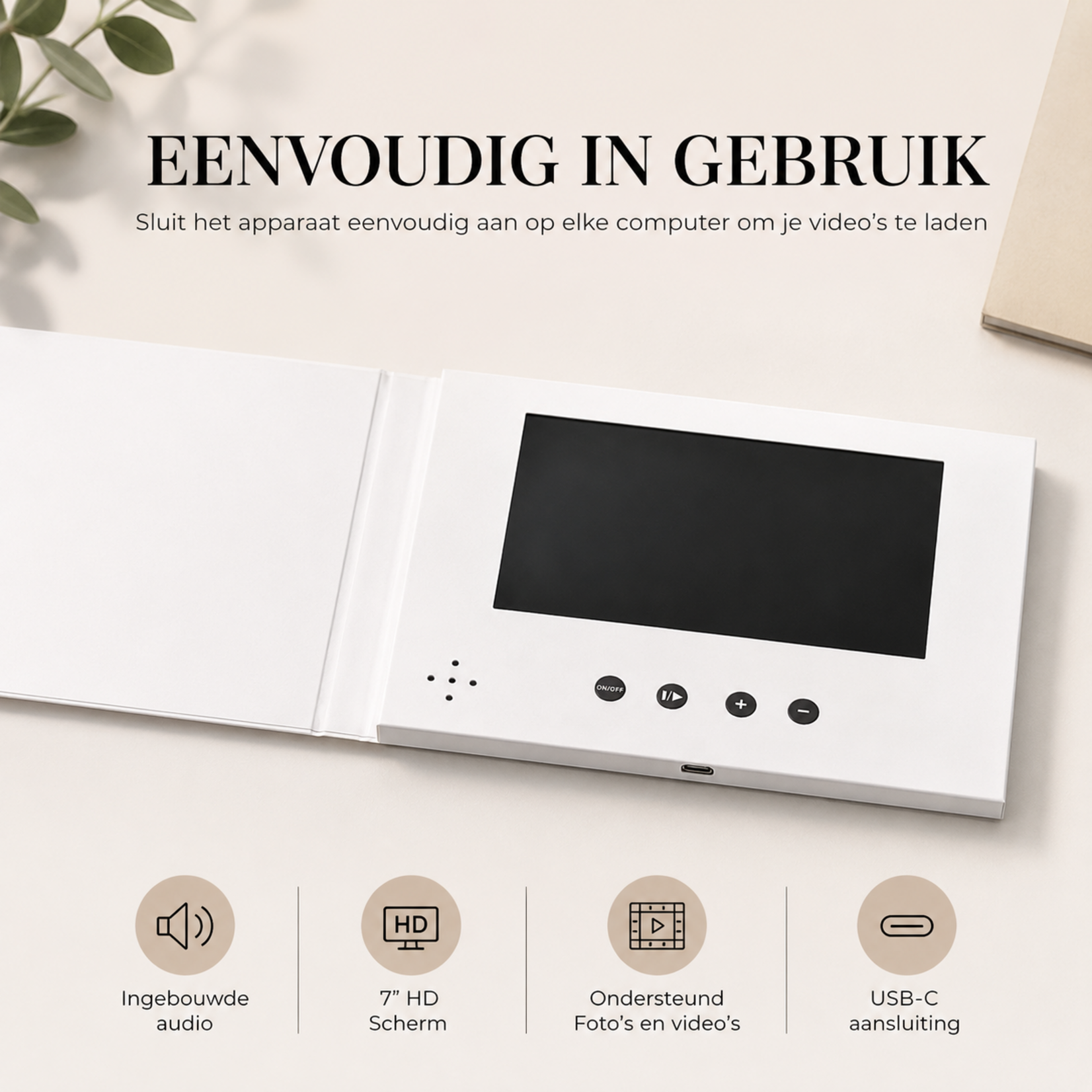 Dutch Wanted Dutch Wanted – Photo album – Video book with LCD screen – Greeting card – Video book with landscape screen – Gift