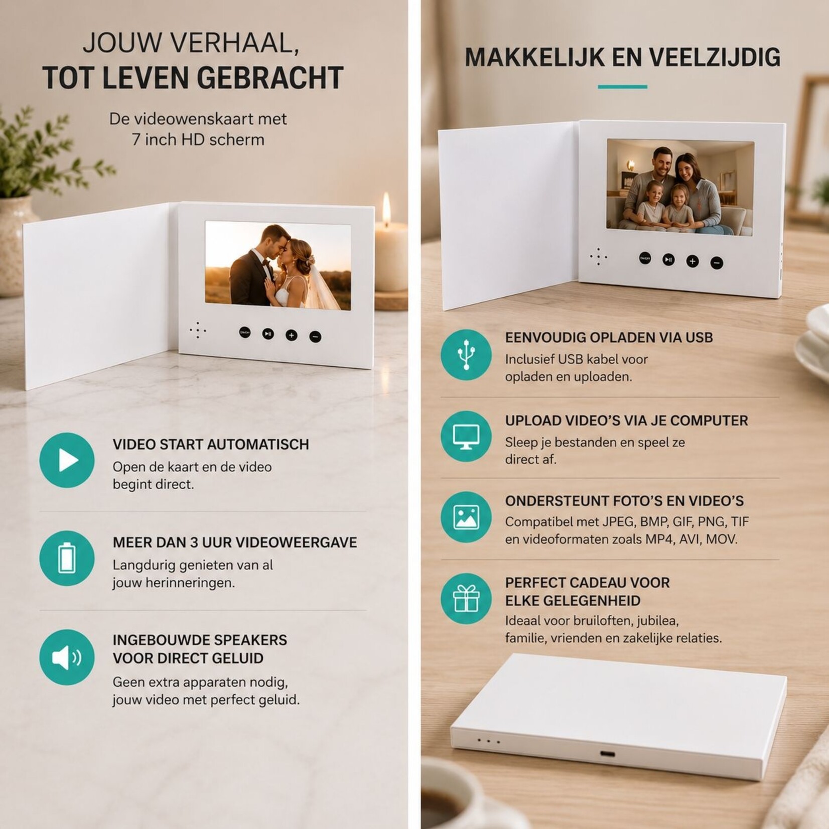 Dutch Wanted Dutch Wanted – Photo album – Video book with LCD screen – Greeting card – Video book with landscape screen – Gift