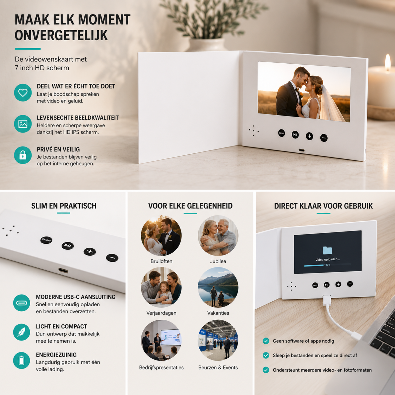 Dutch Wanted Dutch Wanted – Photo album – Video book with LCD screen – Greeting card – Video book with landscape screen – Gift
