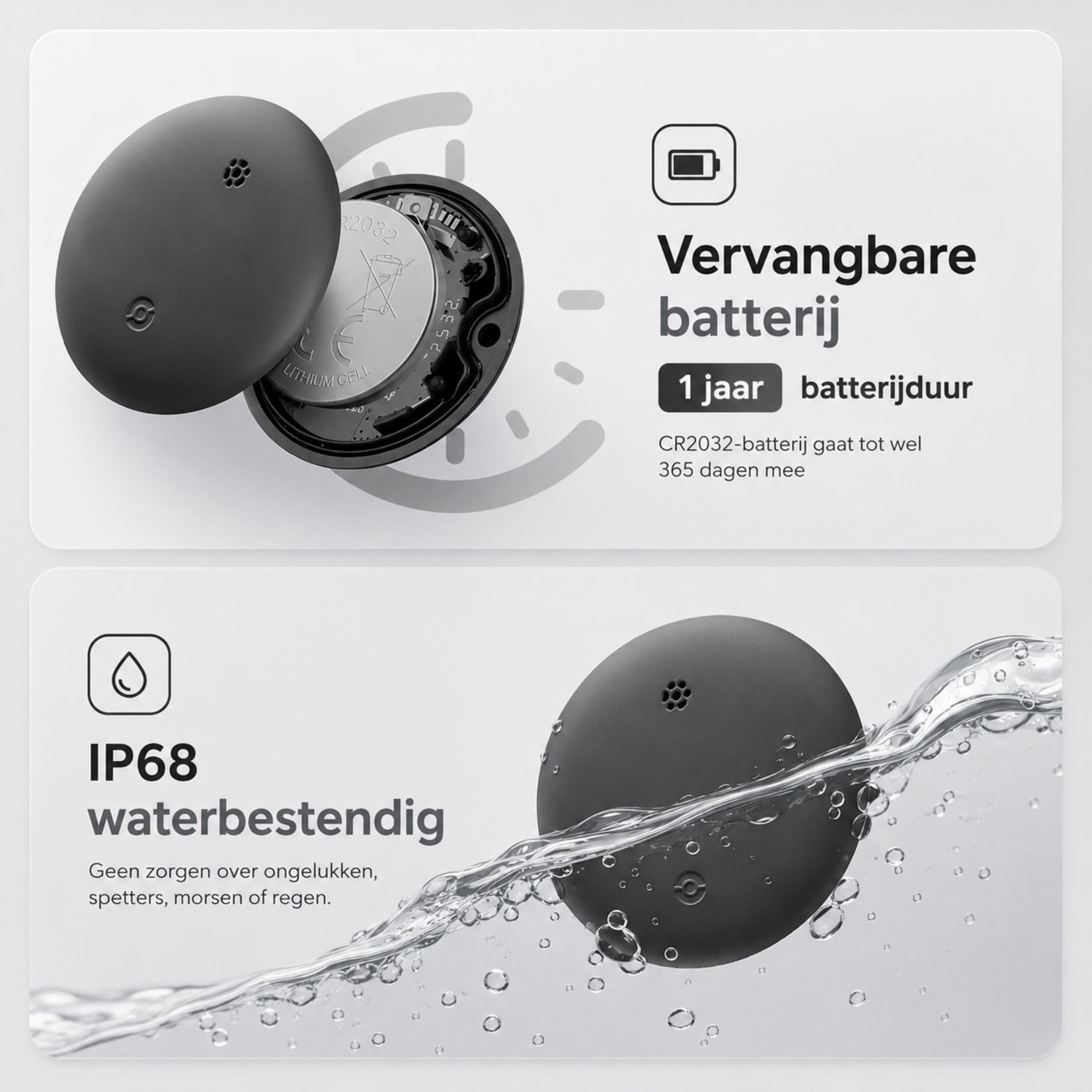 Dutch Wanted Dutch Wanted GPS Tracker - Bluetooth Tracker voor Android en iPhone - Keyfinder met Google Find Hub en Apple Find My