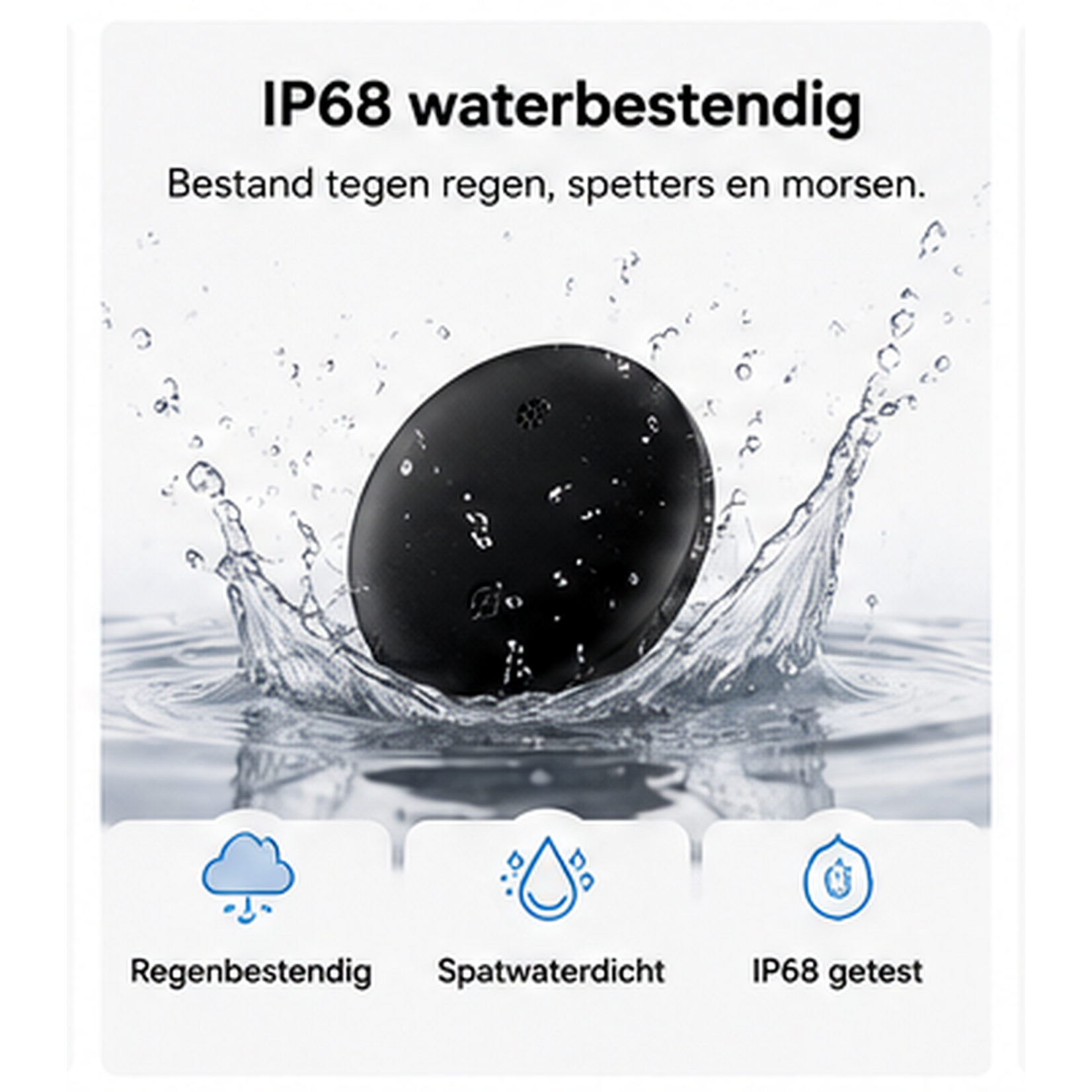 Dutch Wanted Dutch Wanted GPS Tracker - Bluetooth Tracker voor Android en iPhone - Keyfinder met Google Find Hub en Apple Find My