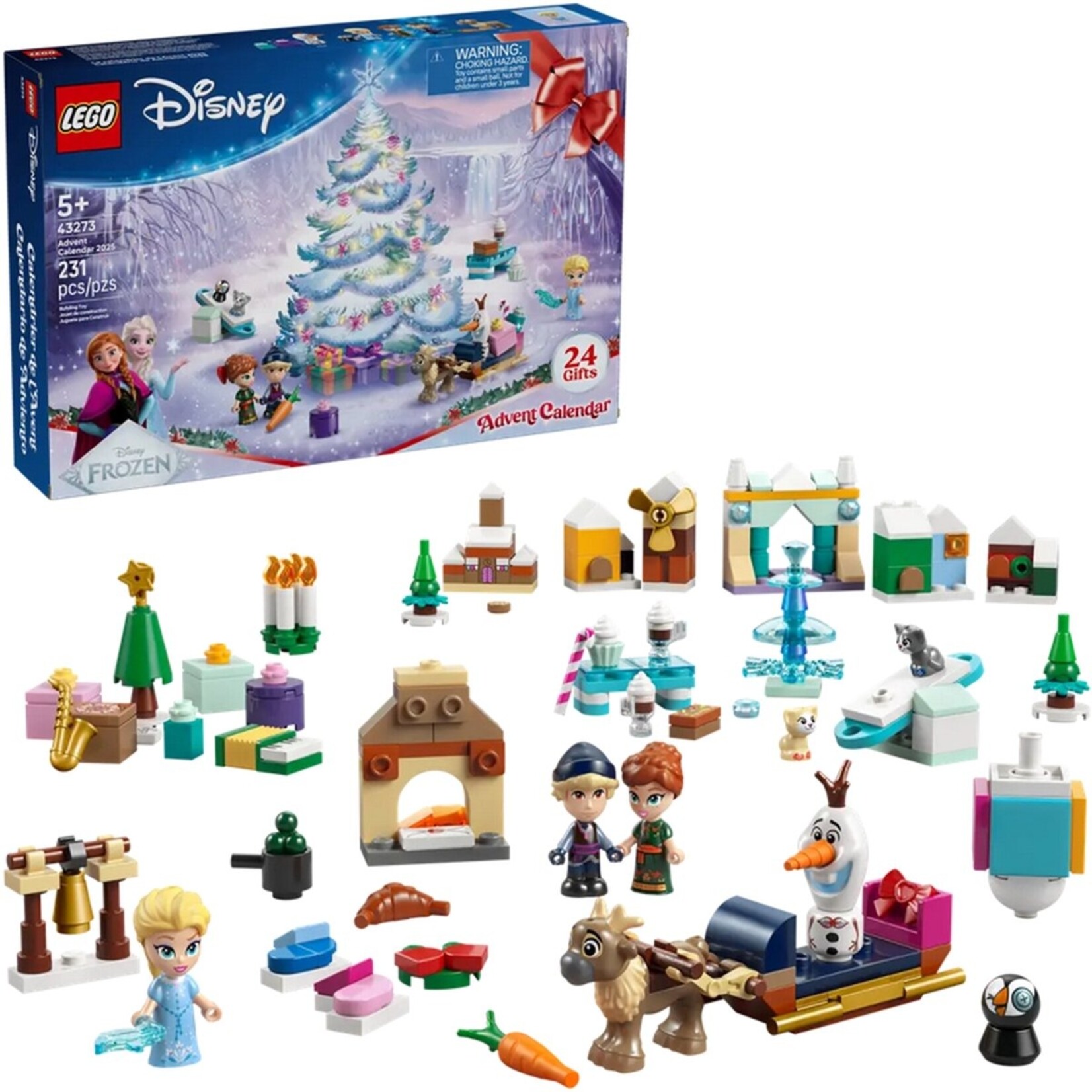 LEGO LEGO Disney Frozen Advent Calendar 2025 43273 with Elsa Anna Olaf and Sven 231 Pieces