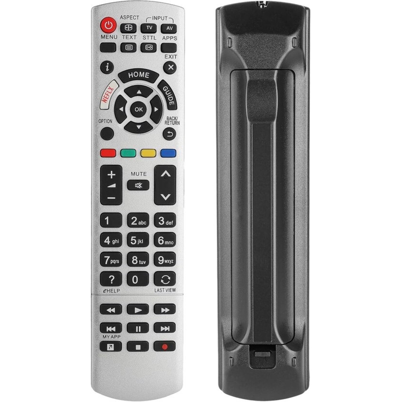 Vervangende afstandsbediening voor Panasonic Viera televisies  Is jouw originele Panasonic afstandsbediening kwijt, kapot of werkt deze niet meer naar behoren? Met deze vervangende afstandsbediening voor Panasonic Viera TV's bedien je jouw televisie weer