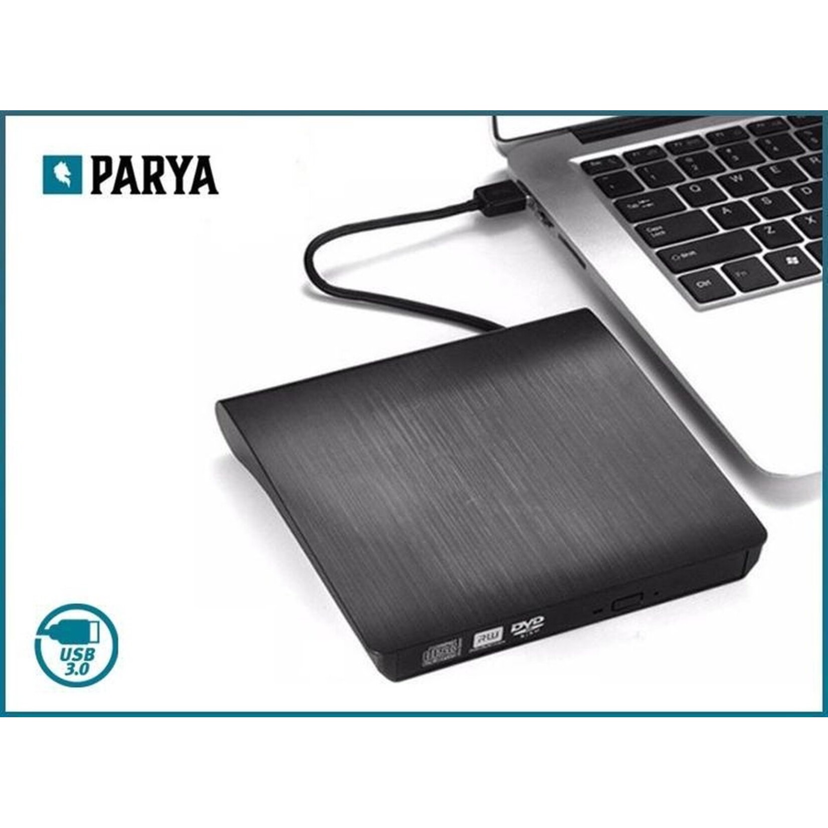 Parya Parya - Plug & Play Externe CD/DVD Combo Drive Speler Reader - USB 2.0 CD-Rom Disk Lezer & Brander
