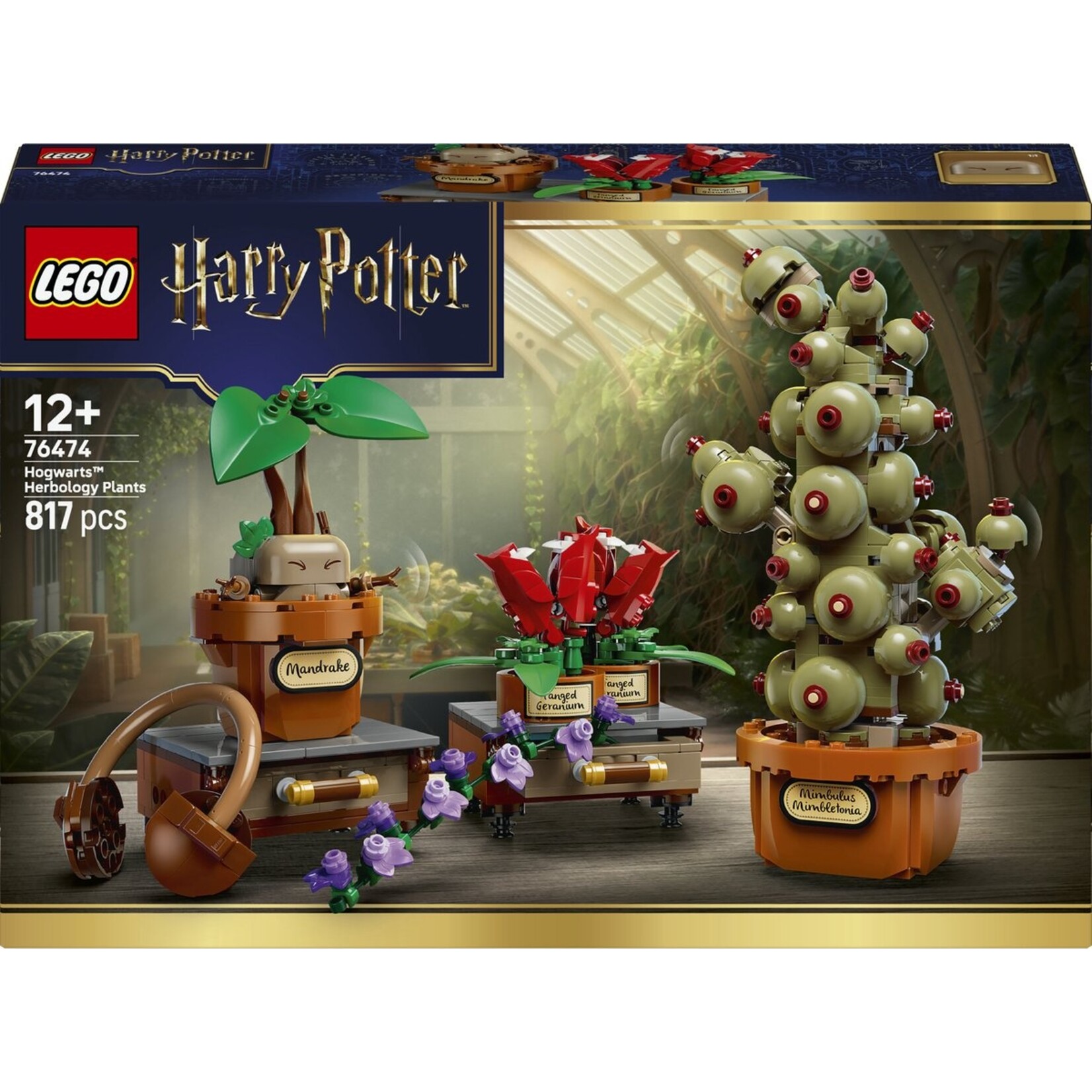 LEGO LEGO Harry Potter 76474 Hogwarts Herbology Plants 3 Magical Plants 817 Pieces