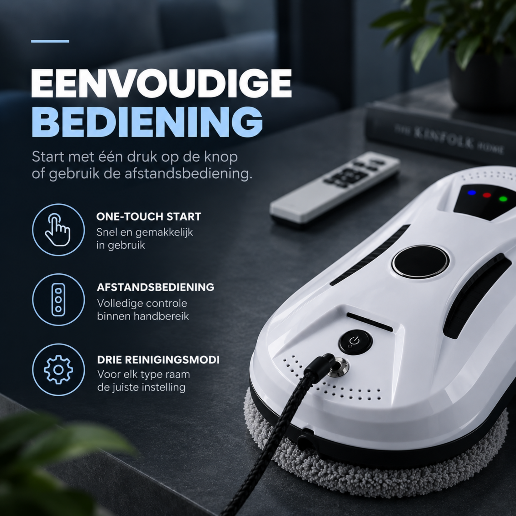 Dutch Wanted Robot window cleaner – Window robot – Electric window cleaner – Window cleaner – Glass cleaner – White – Smart window cleaner