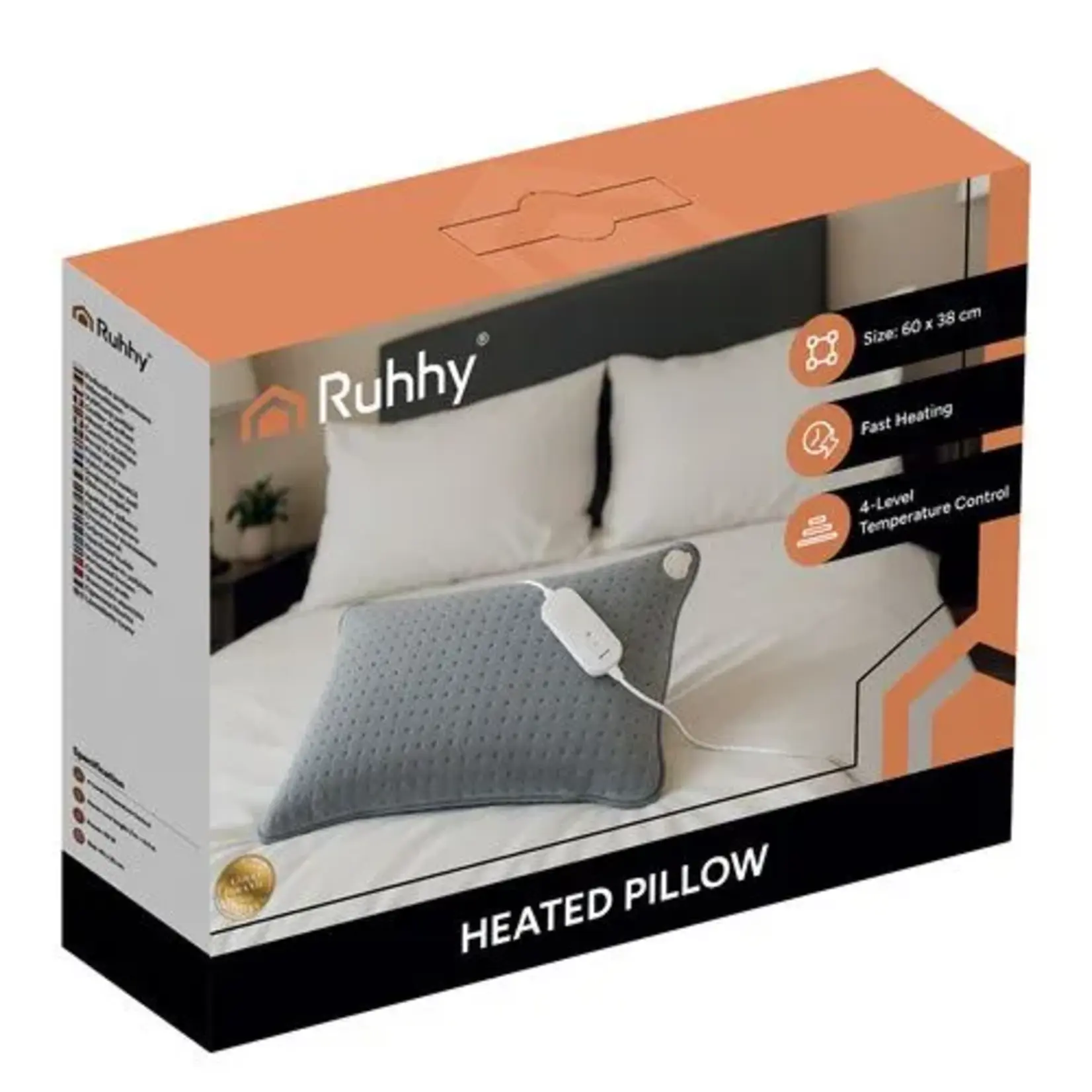 Bobbel Home Electric Heating Pad 60 x 38 cm - 4 Heat Settings - Automatic Shut Off - Washable - 50 W