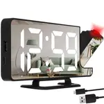 Bobbel Home Digitale LED Wekker met Projector en Spiegel