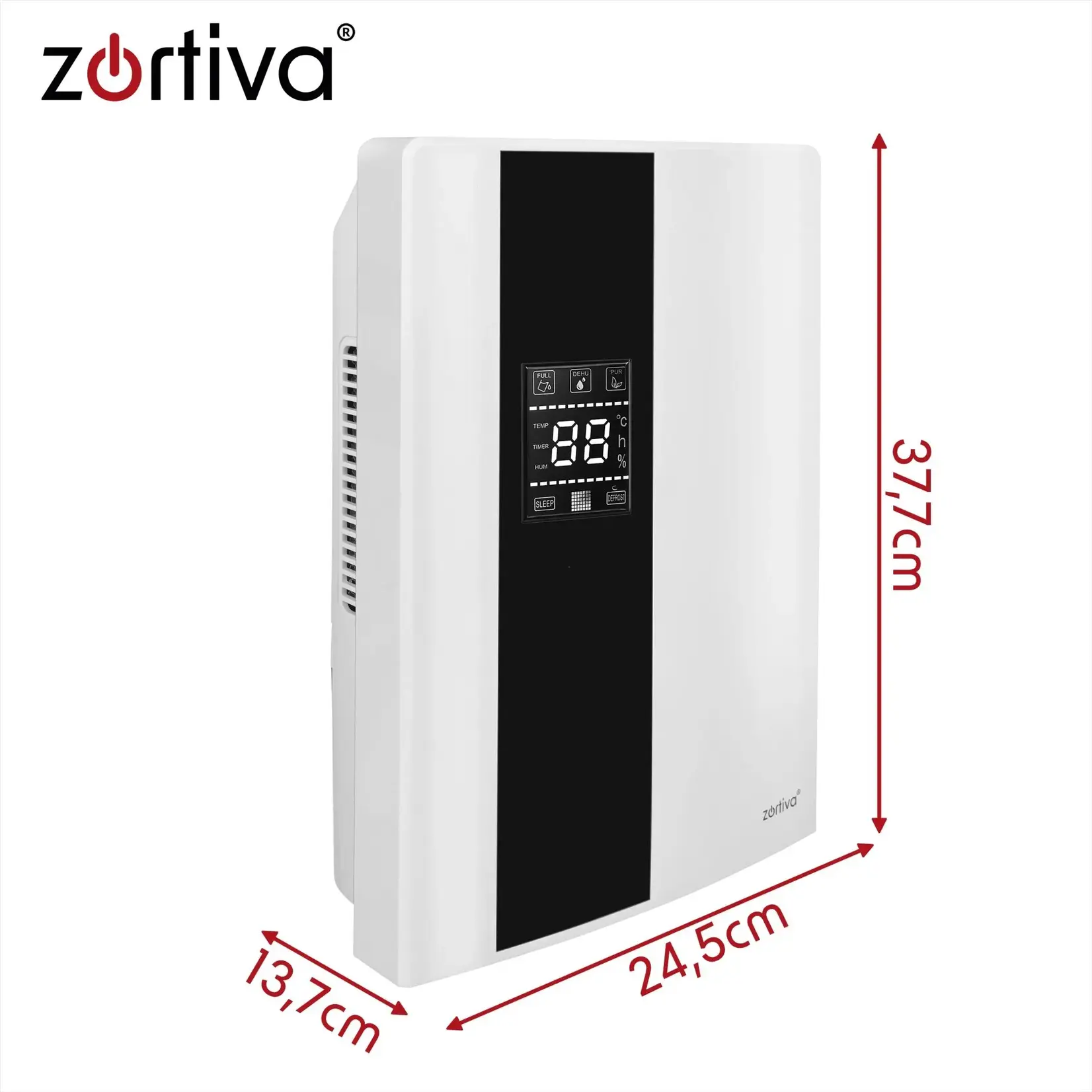 Bobbel Home Elektrische Luchtontvochtiger 2L 90W – Voor Ruimtes tot 30 m² – Hygrostaat 40 tot 70% – Timer – Slaapstand – Afstandsbediening