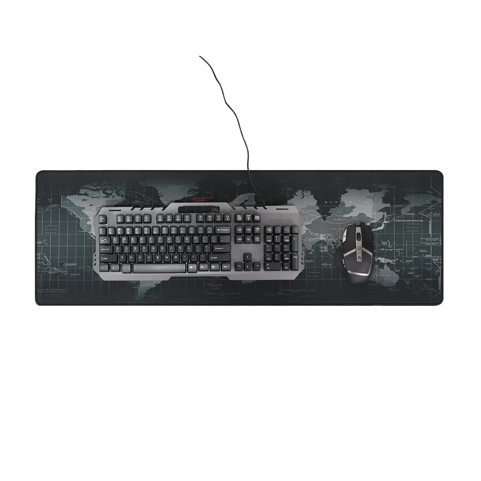 Bobbel Home XXL Mouse and Keyboard Pad 88 x 30 cm Grey – Non Slip Gaming Desk Mat – Water Resistant – For Optical and Laser Mice