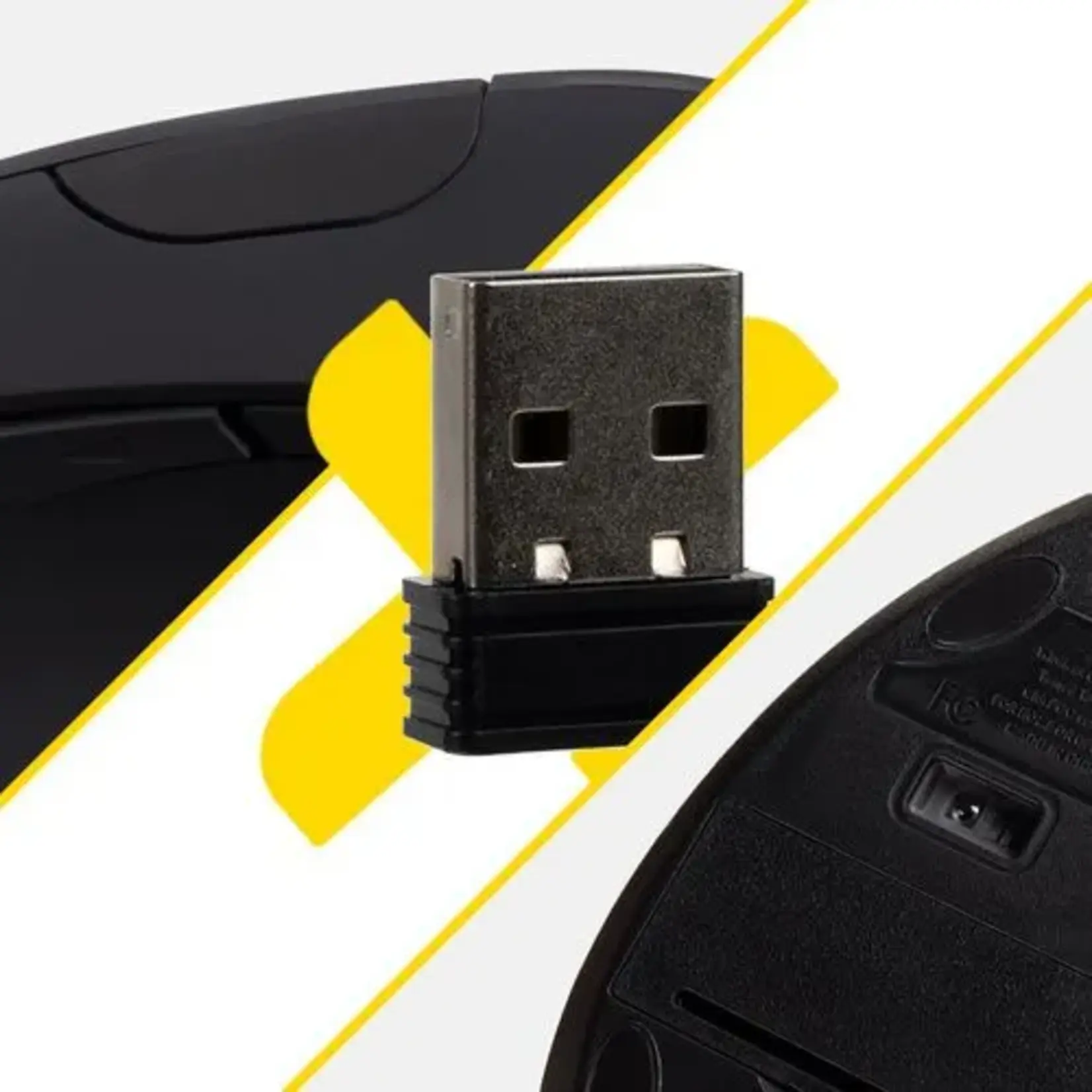 Bobbel Home Wireless Vertical Ergonomic Mouse – 2.4 GHz – 6 Buttons – 800 / 1000 / 1200 DPI – USB Receiver – Right Handed