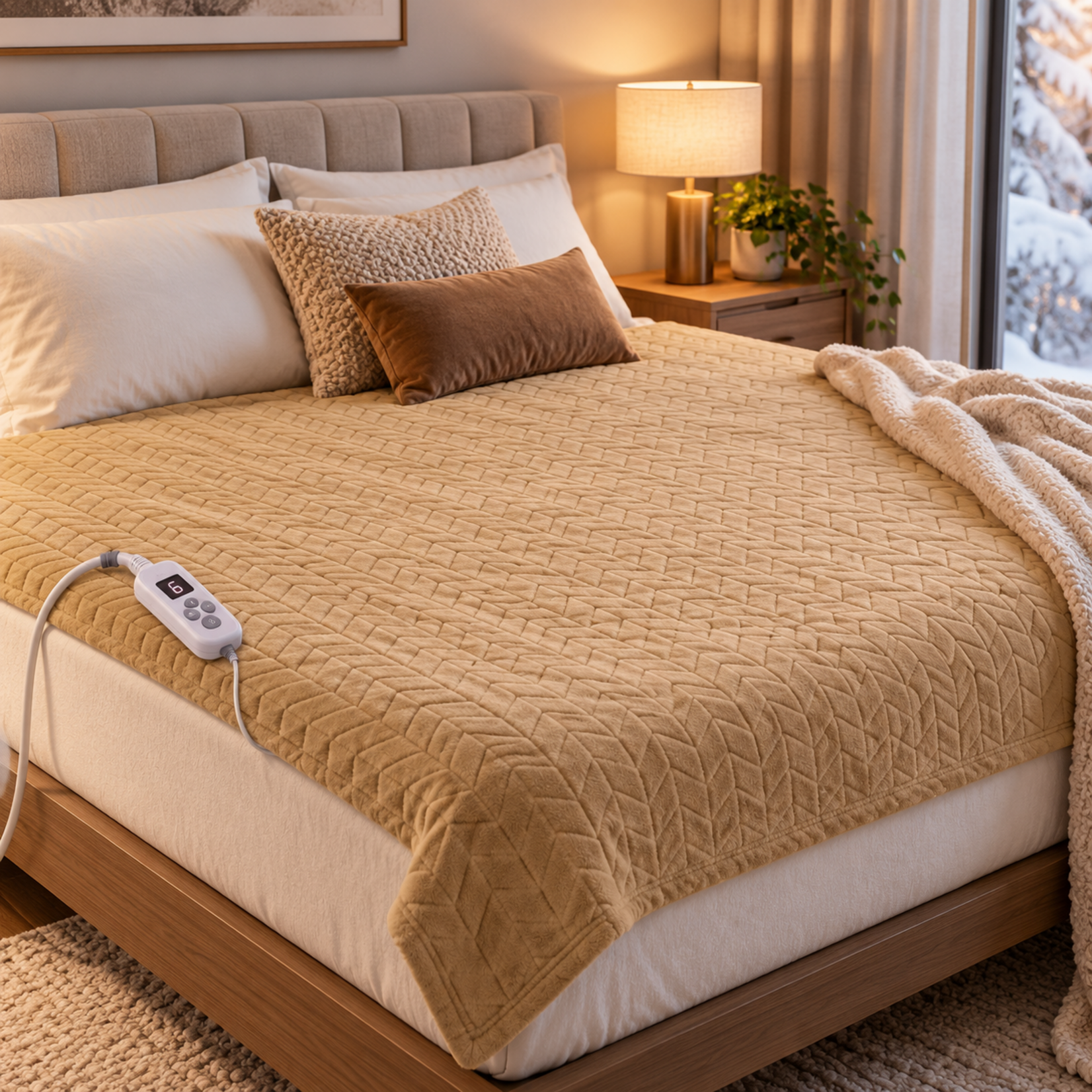 Parya Parya - Electric underblanket - 180x130 cm - Polyester - Beige