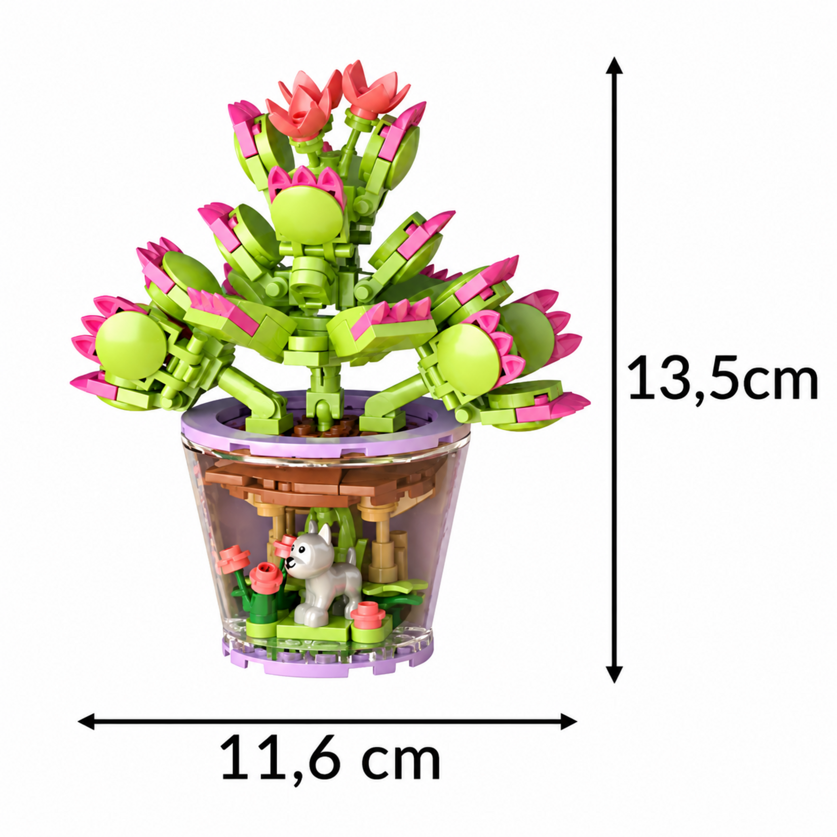 Bobbel Home Flower Building Set 172 Pieces for Kids Ages 6+ Creative 3D Flower Building Blocks with Instructions