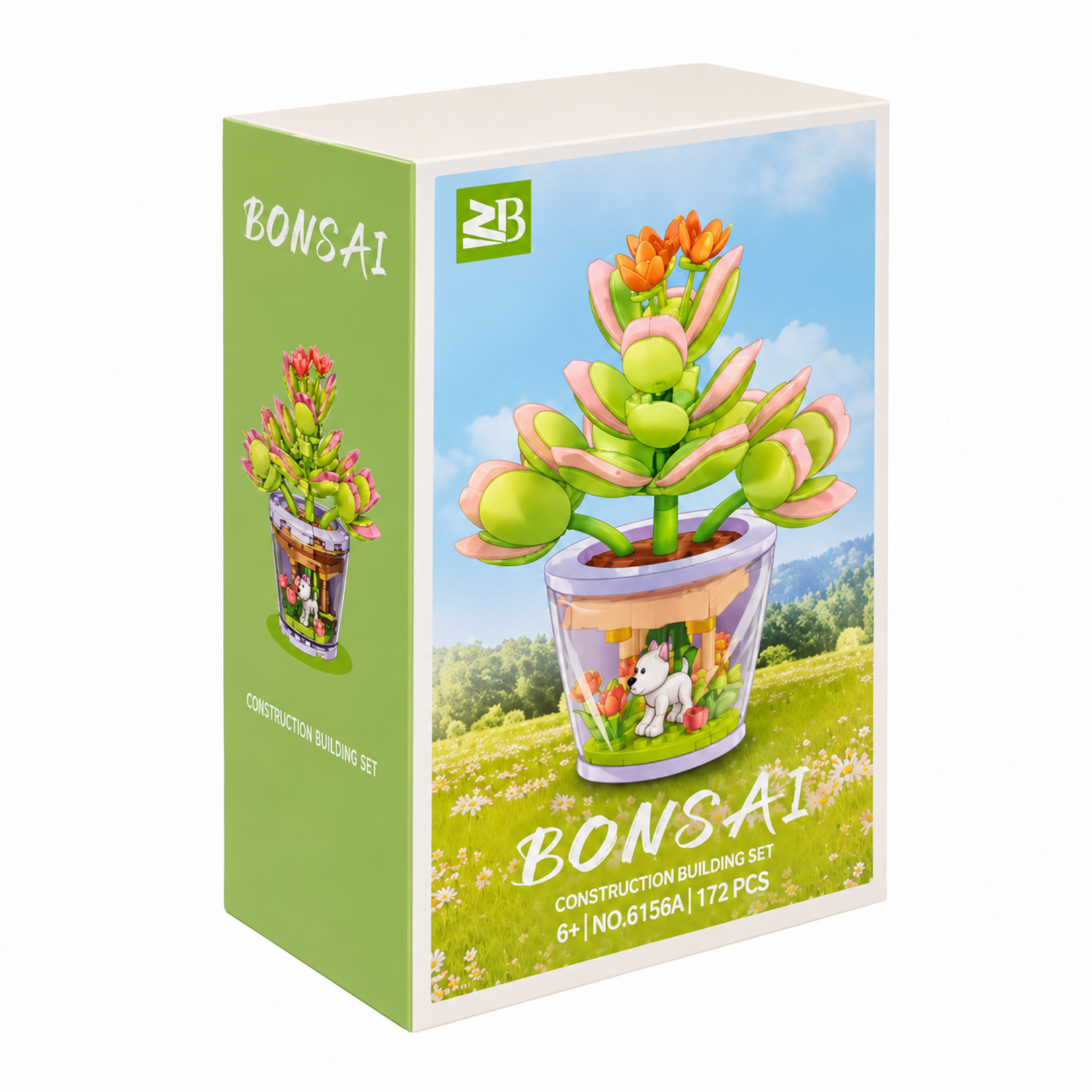 Bobbel Home Bloemen Bouwset 172 Delig voor Kinderen vanaf 6 Jaar Creatieve Bouwblokken Bloem met Handleiding