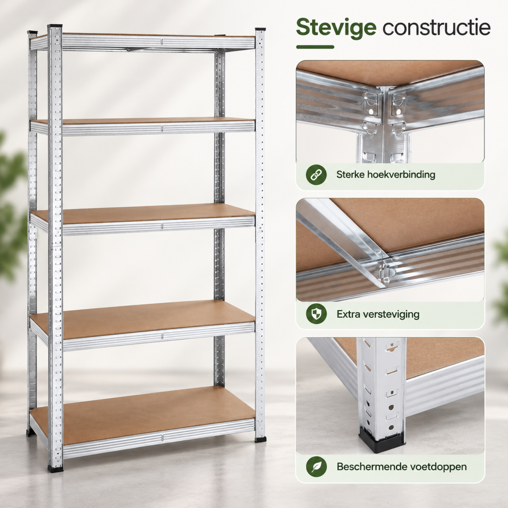 Bobbel Home Bobbel Home - Shelving cabinets - Heavy duty shelving - Set of 2 - Silver