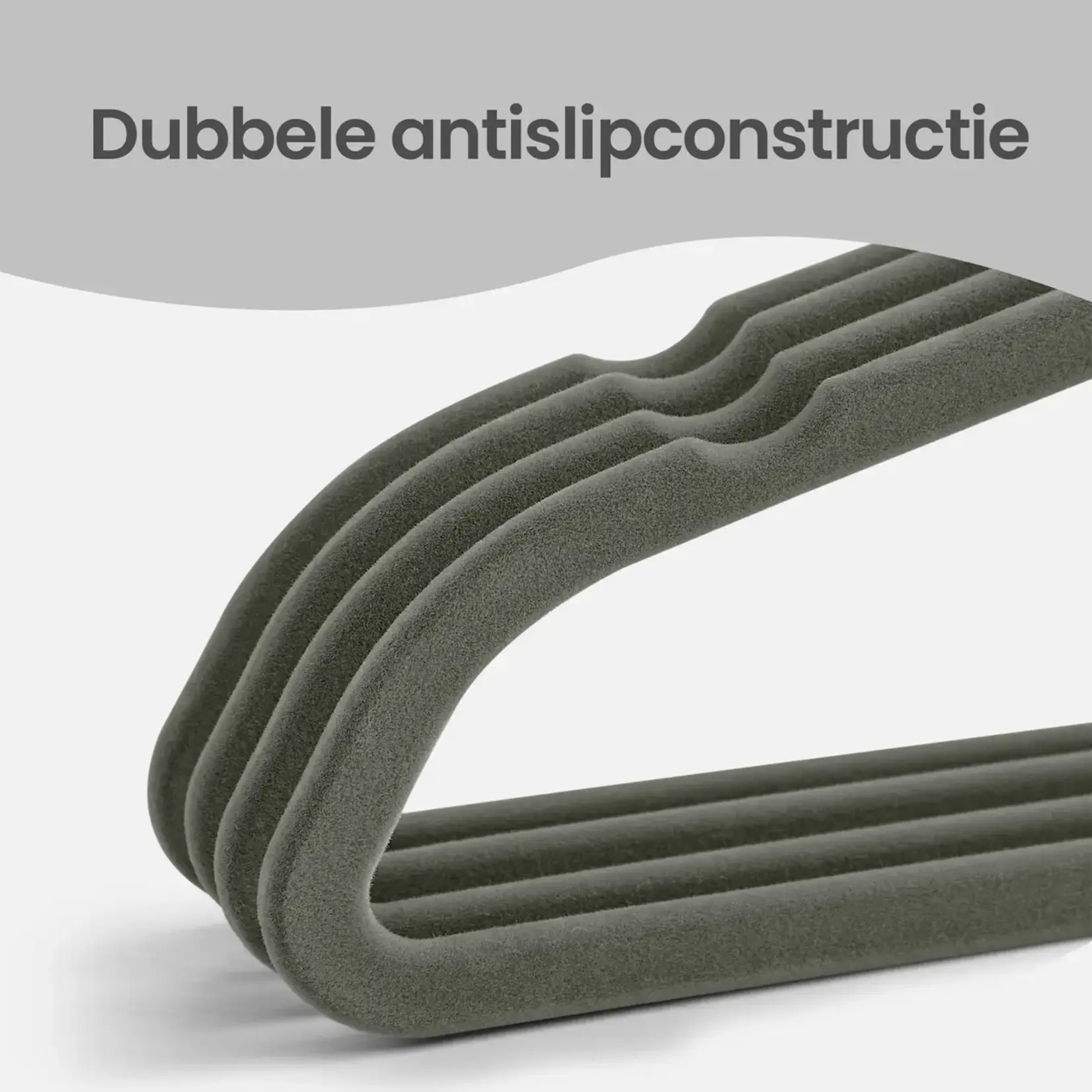 Bobbel Home Bobbel Home set van 20 fluwelen kledinghangers  - Met 360° draaibare haak - Antislip fluwelen oppervlak  - Schouderinkepingen voor kledinggreep