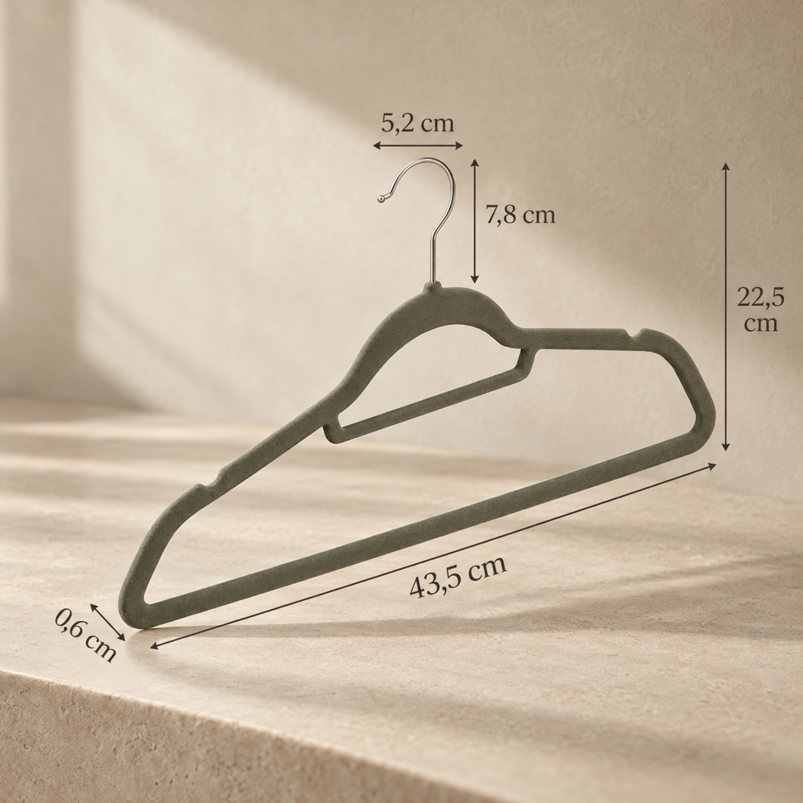 Bobbel Home Bobbel Home set of 20 velvet clothes hangers  – With a 360° swivel hook – Non-slip velvet surface  – Shoulder notches for a secure grip on clothes