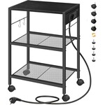 Bobbel Home Bobbel Home Rolling 3 Tier Printer Stand with Charging Station