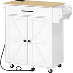 Bobbel Home Bobbel Home Verrijdbare keukenwagen met stopcontacten en kast