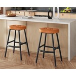 Bobbel Home Bobbel Home Barkrukken set van 2 met gestoffeerde zitting 62 cm