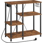 Bobbel Home Bobbel Home Kitchen Storage Rack with 3 Power Outlets and 5 Hooks