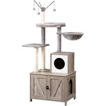Bobbel Home Bobbel Home Krabpaal met kattenbakombouw en hangmat