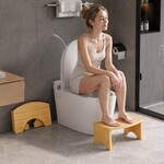 Bobbel Home Bobbel Home Inklapbare bamboe toiletkruk met antislip