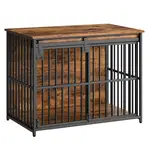 Bobbel Home Bobbel Home Hondenbench meubel met metalen tralies