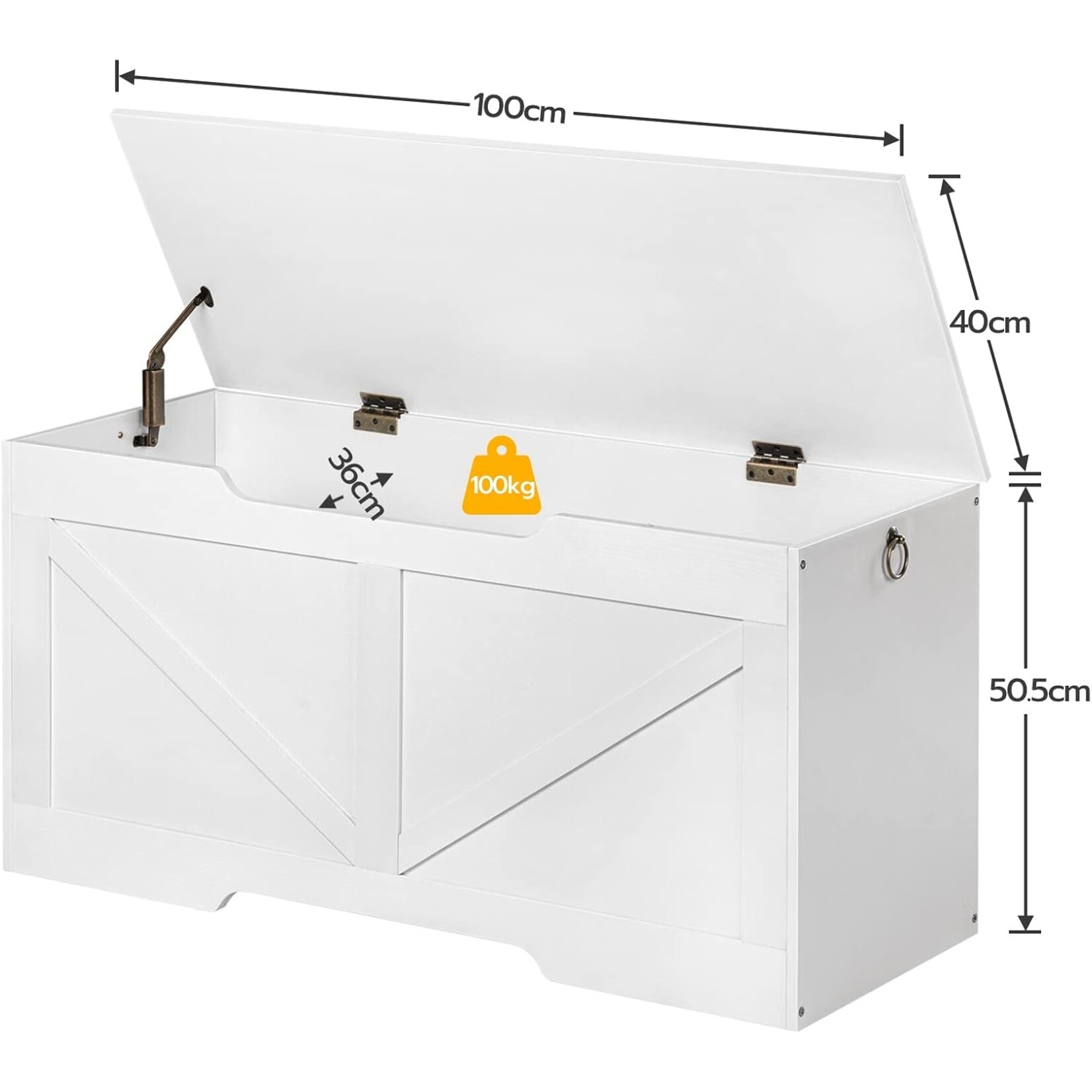 Bobbel Home Bobbel Home White Storage Chest with Lid | White | Practical Home Storage