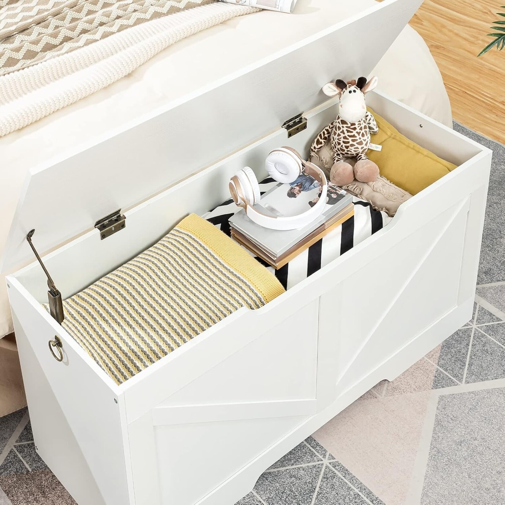 Bobbel Home Bobbel Home White Storage Chest with Lid | White | Practical Home Storage